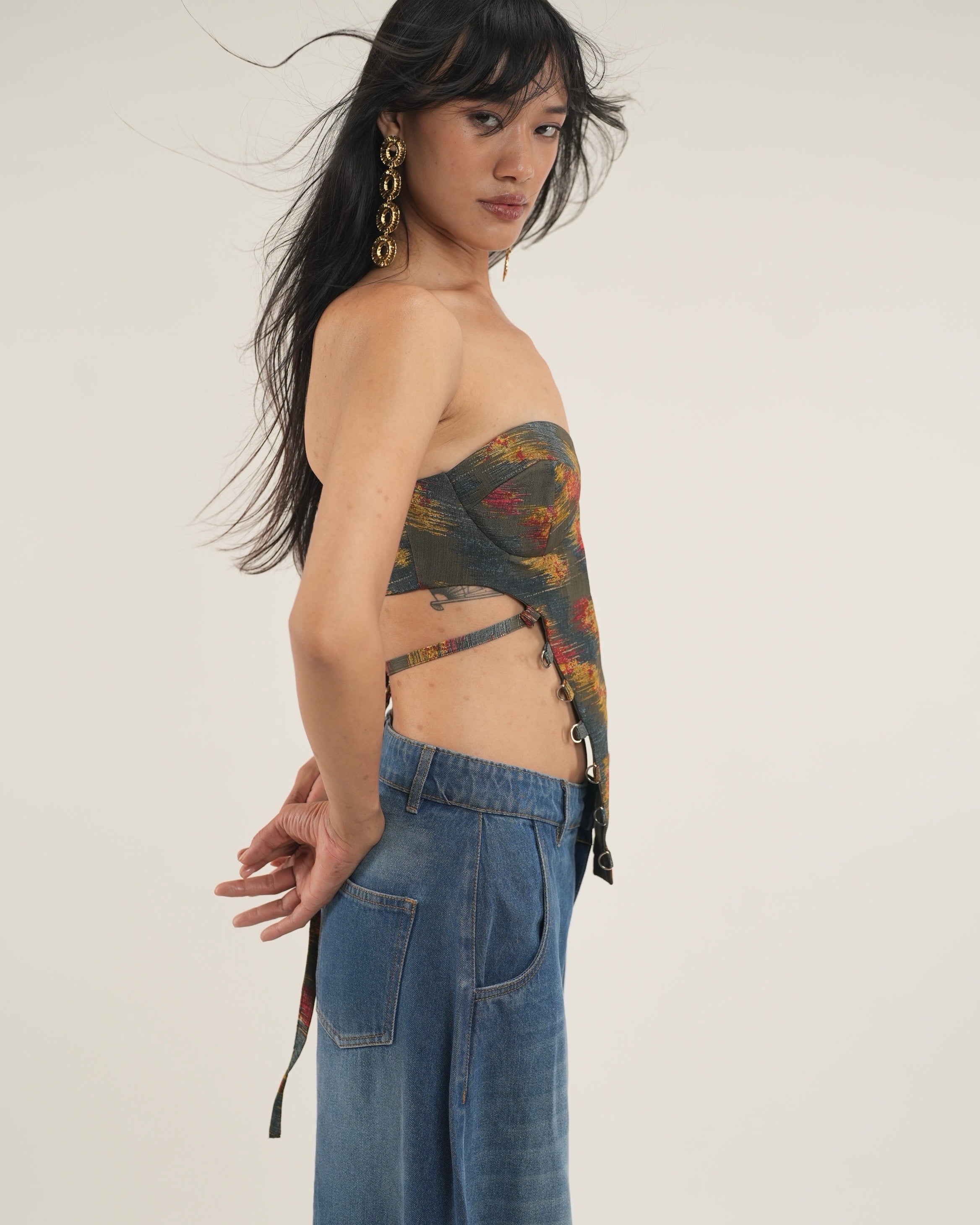 Washed Brown Corset