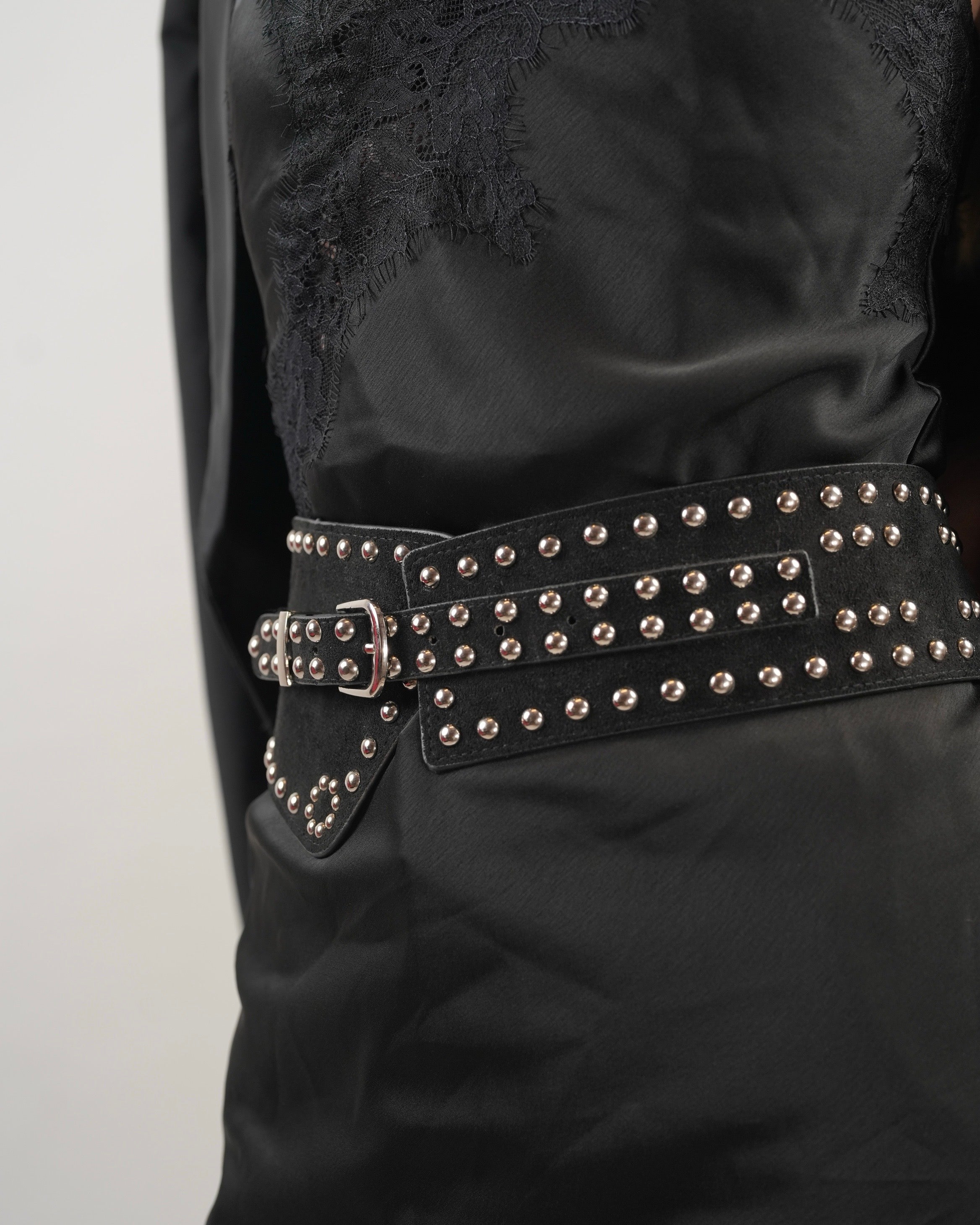 Black Studded Belt