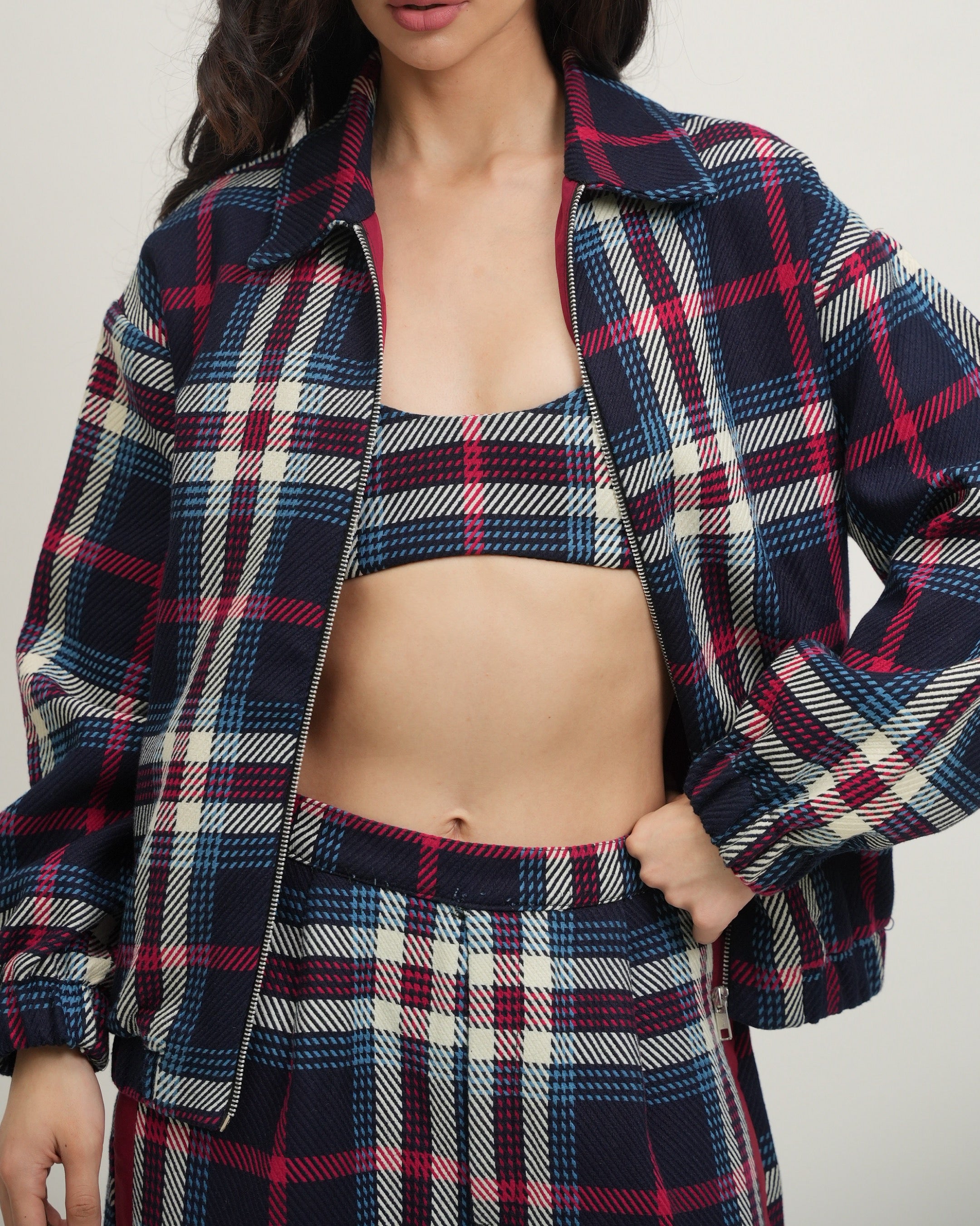 Tri-colour Tartan Jacket