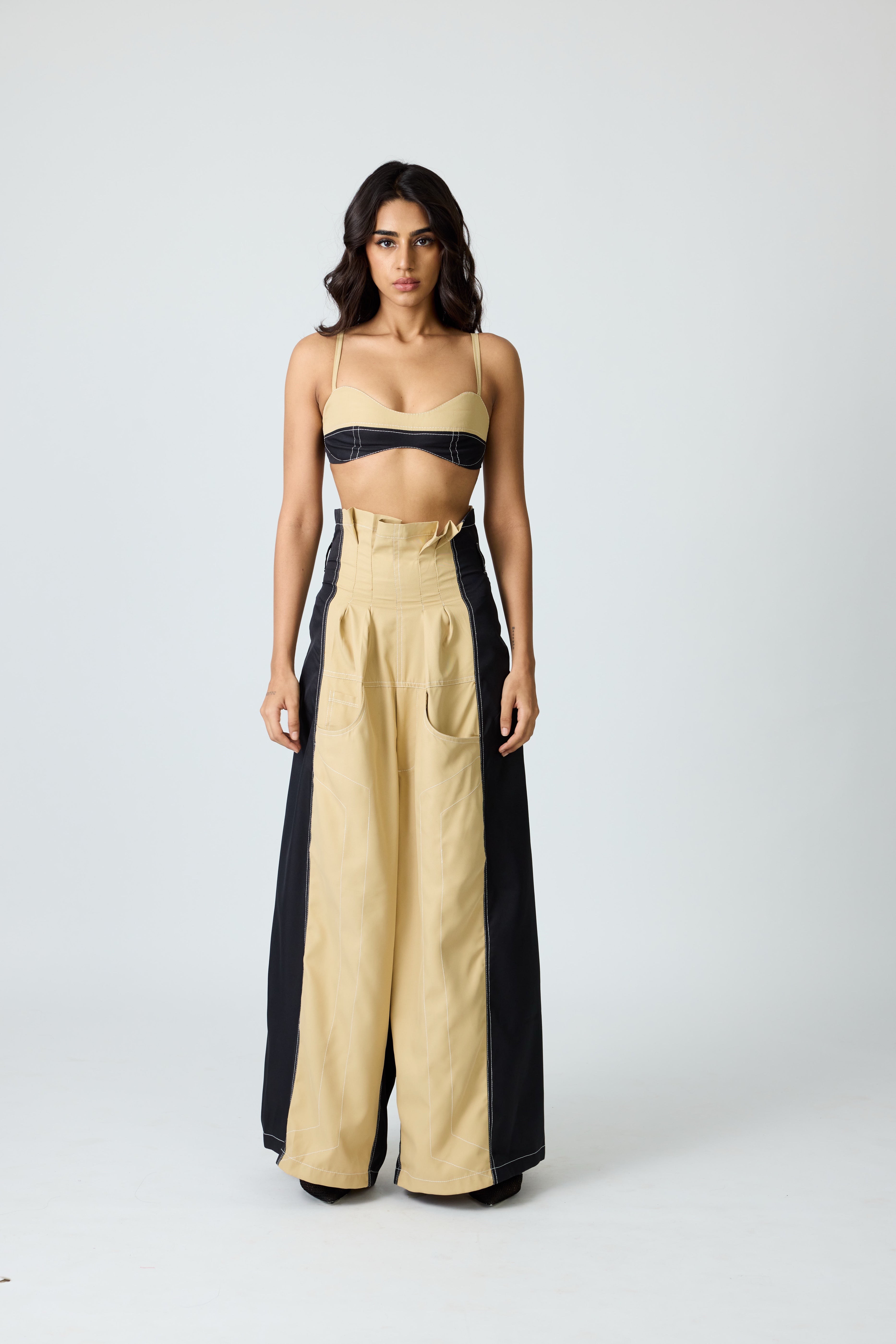 Erryn Beige Georgie Corset Denim