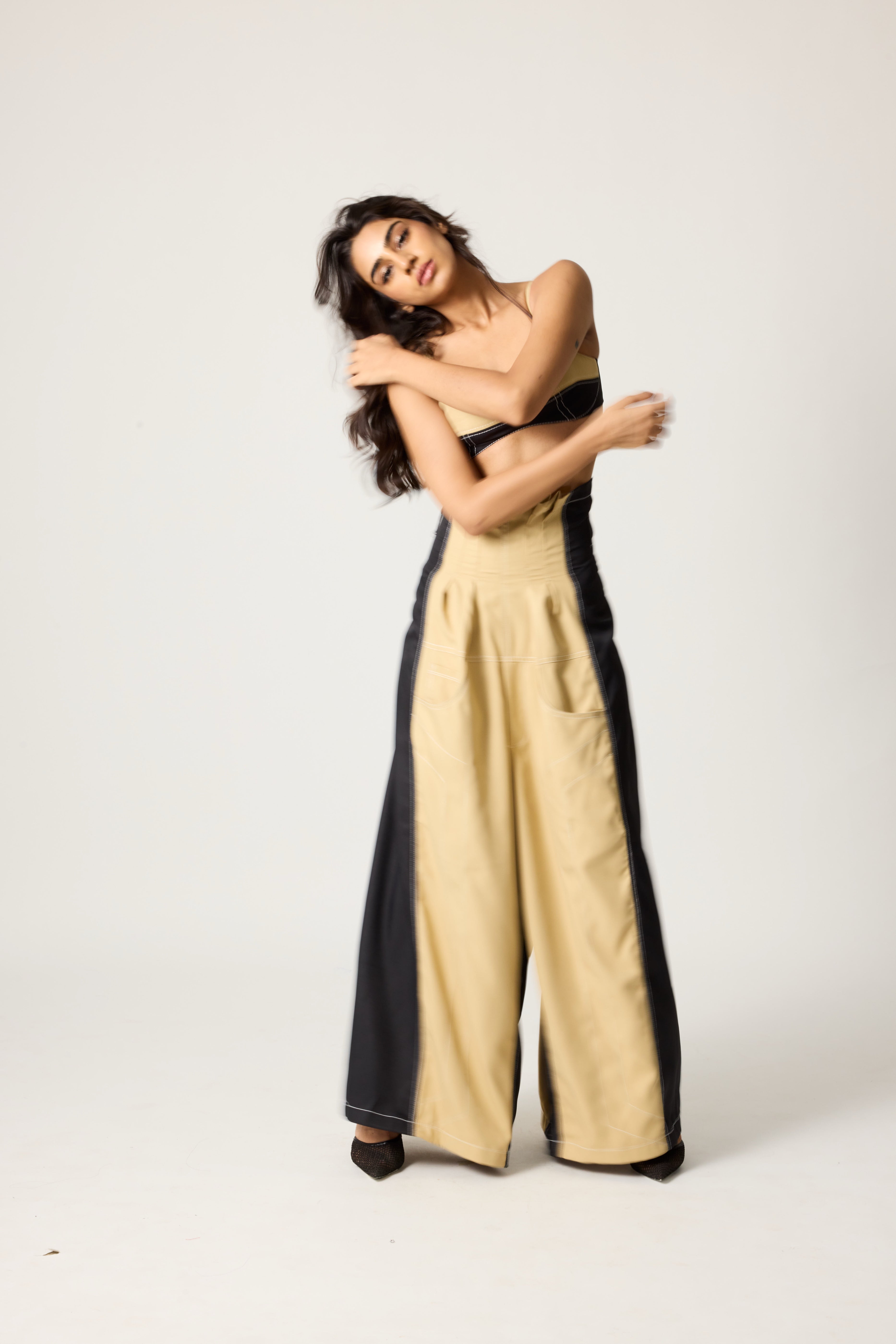 Erryn Beige Georgie Corset Denim