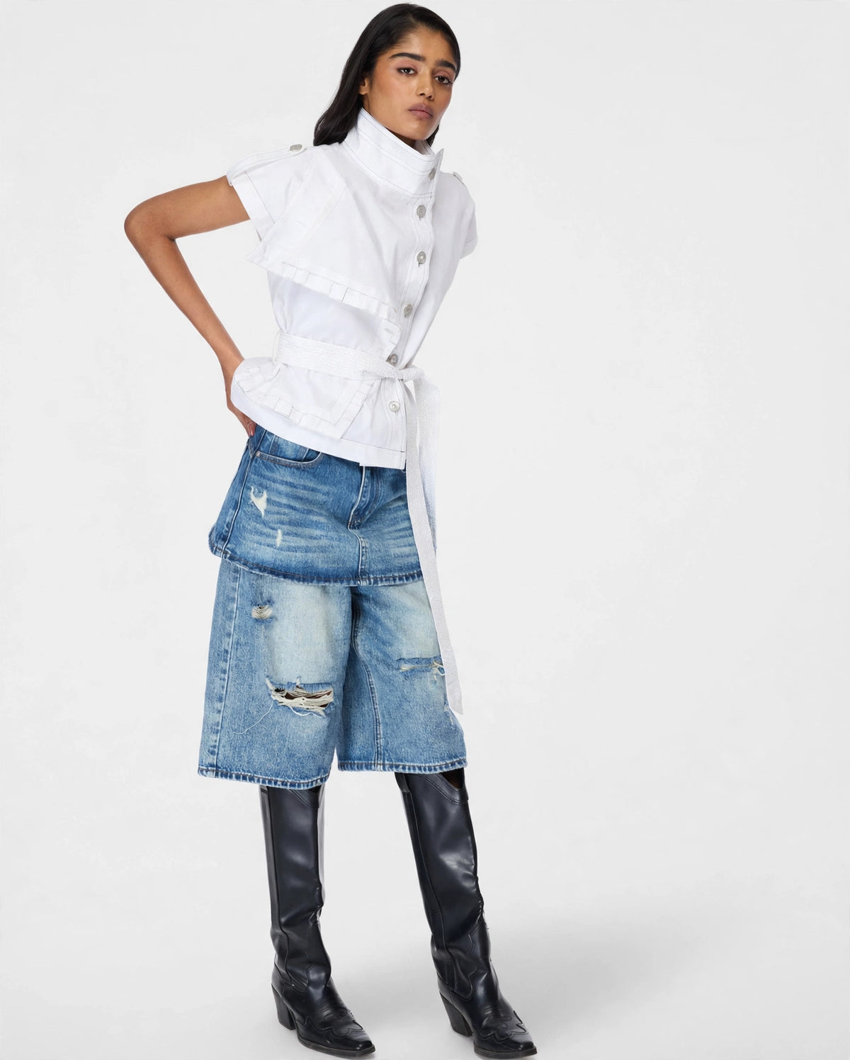 Belted Sculpt Vest