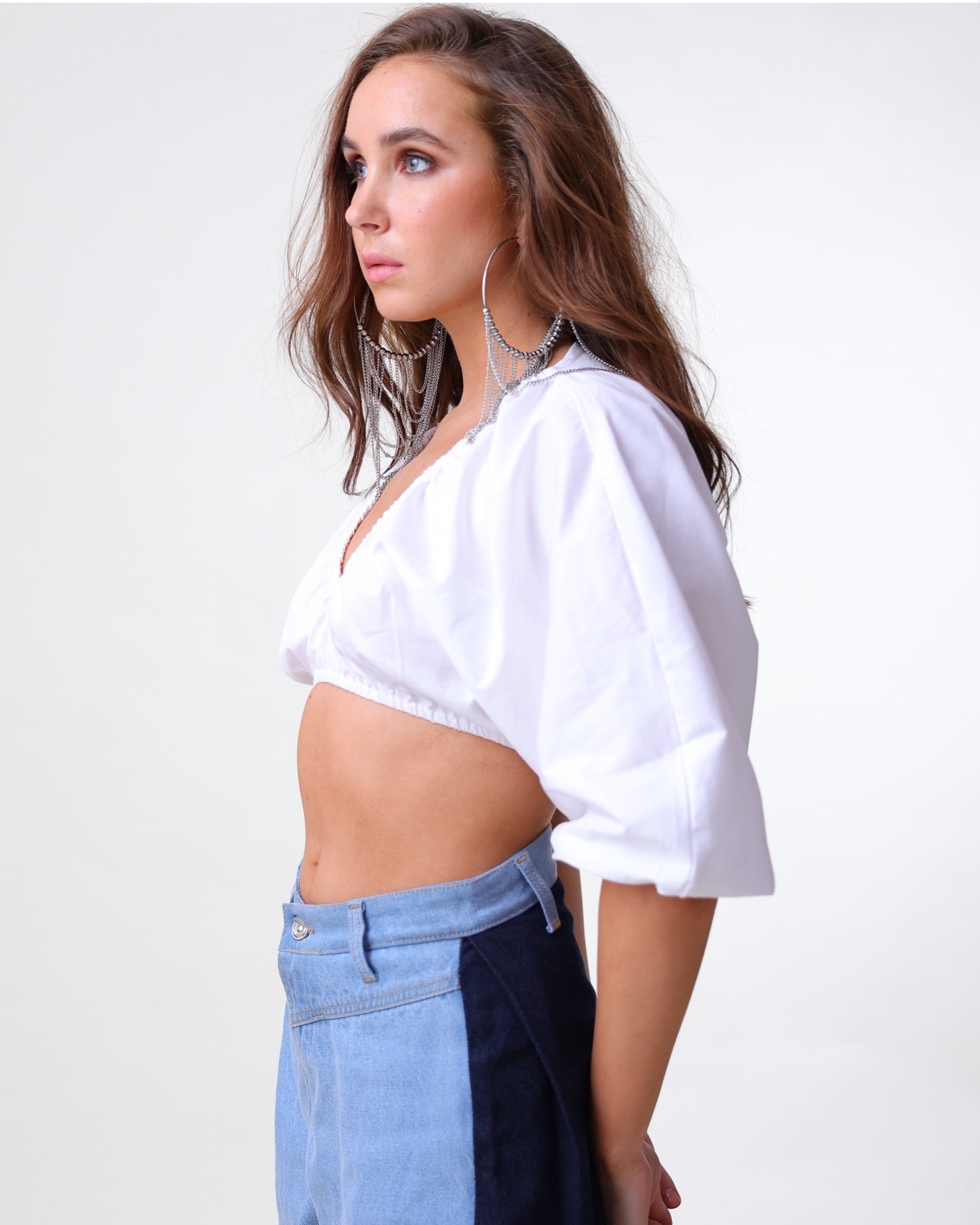 Ruched Cotton Crop