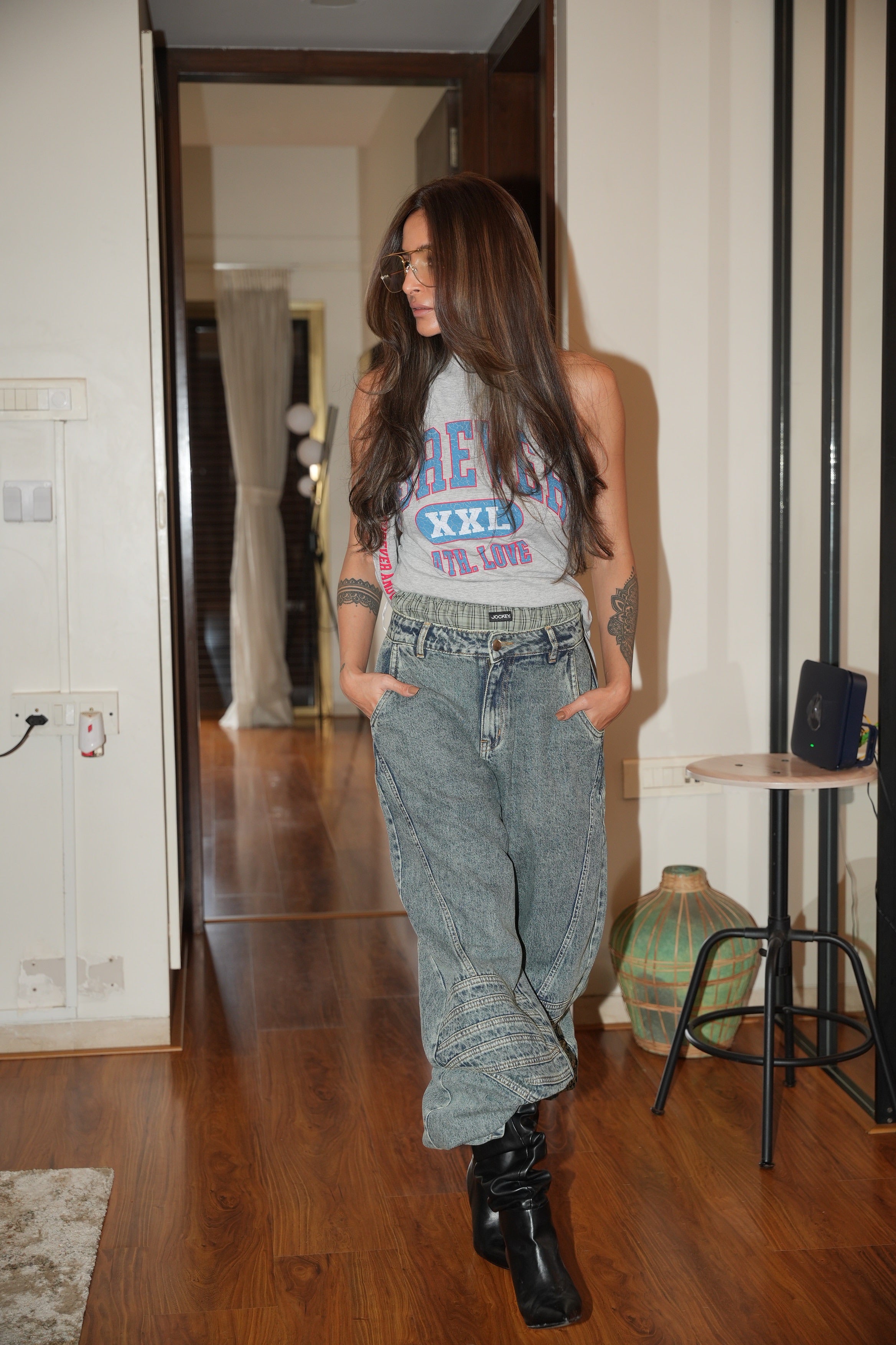 Line Panel denim