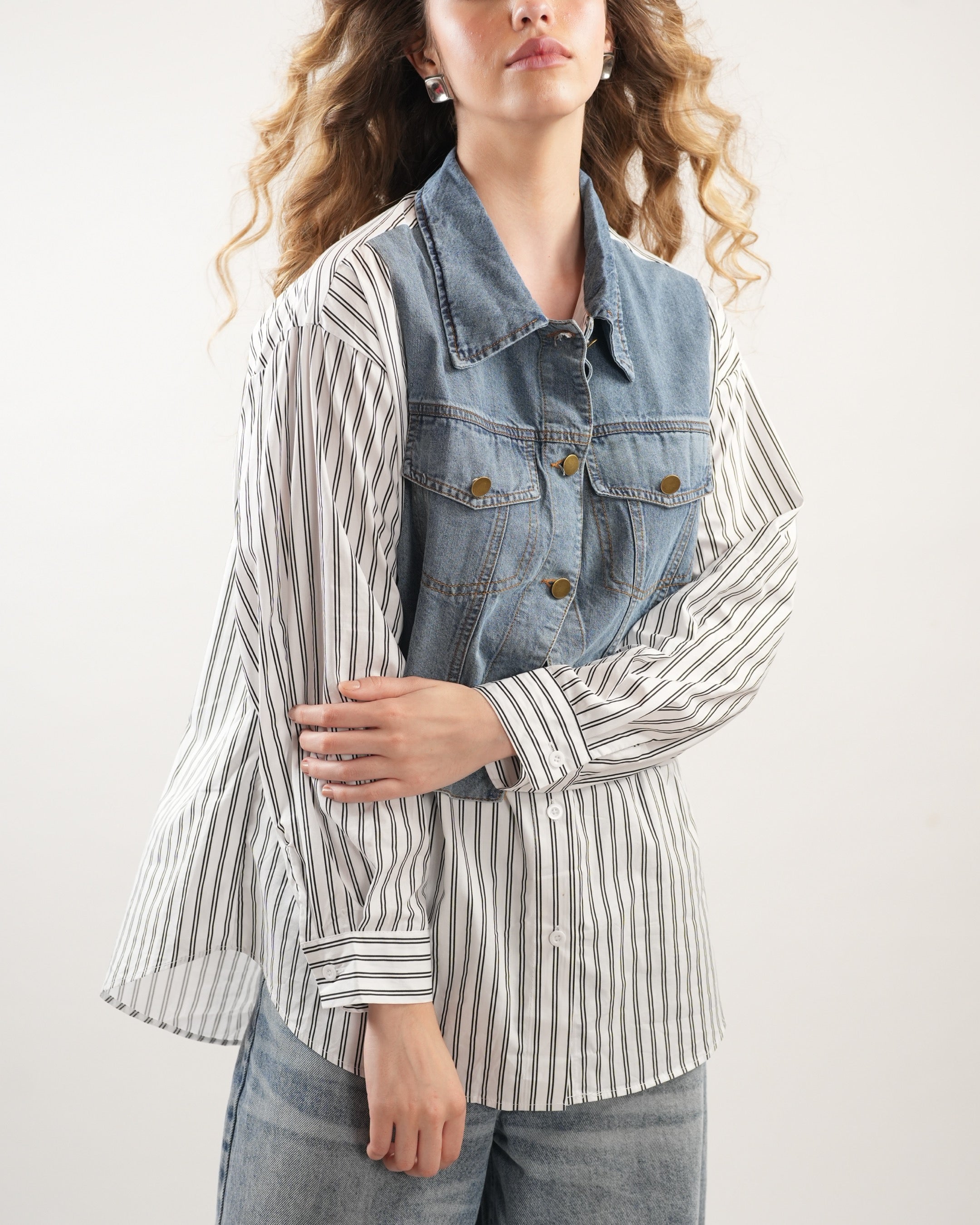 White Pinstripe Shirt