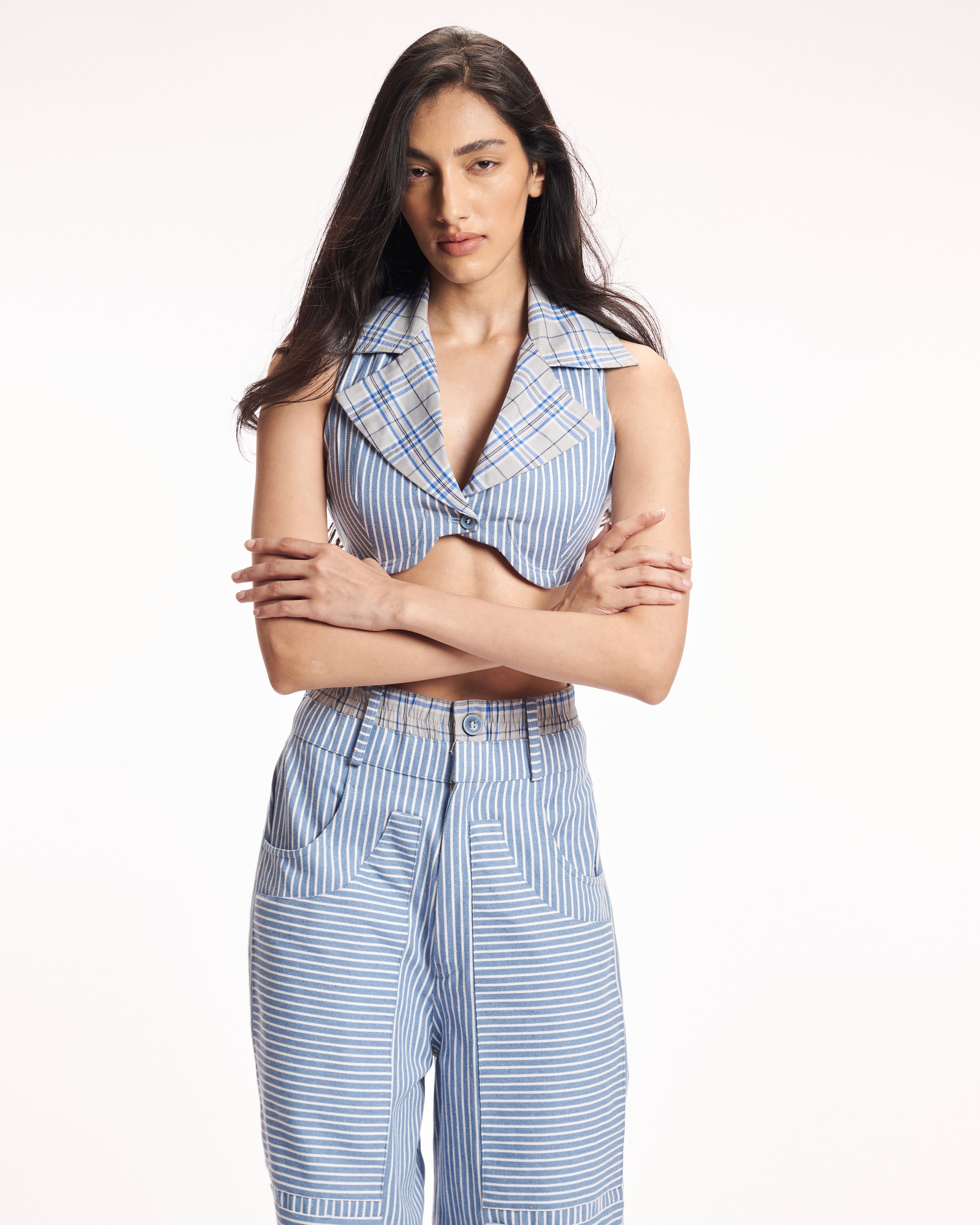 Luna Stripe Halter Top