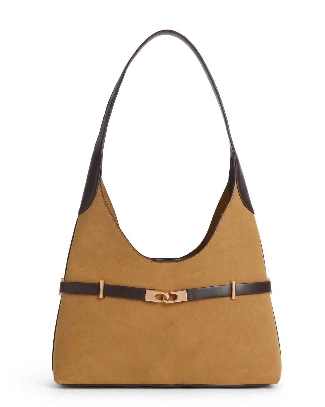 Aurelia Suede Belted Hobo Bag
