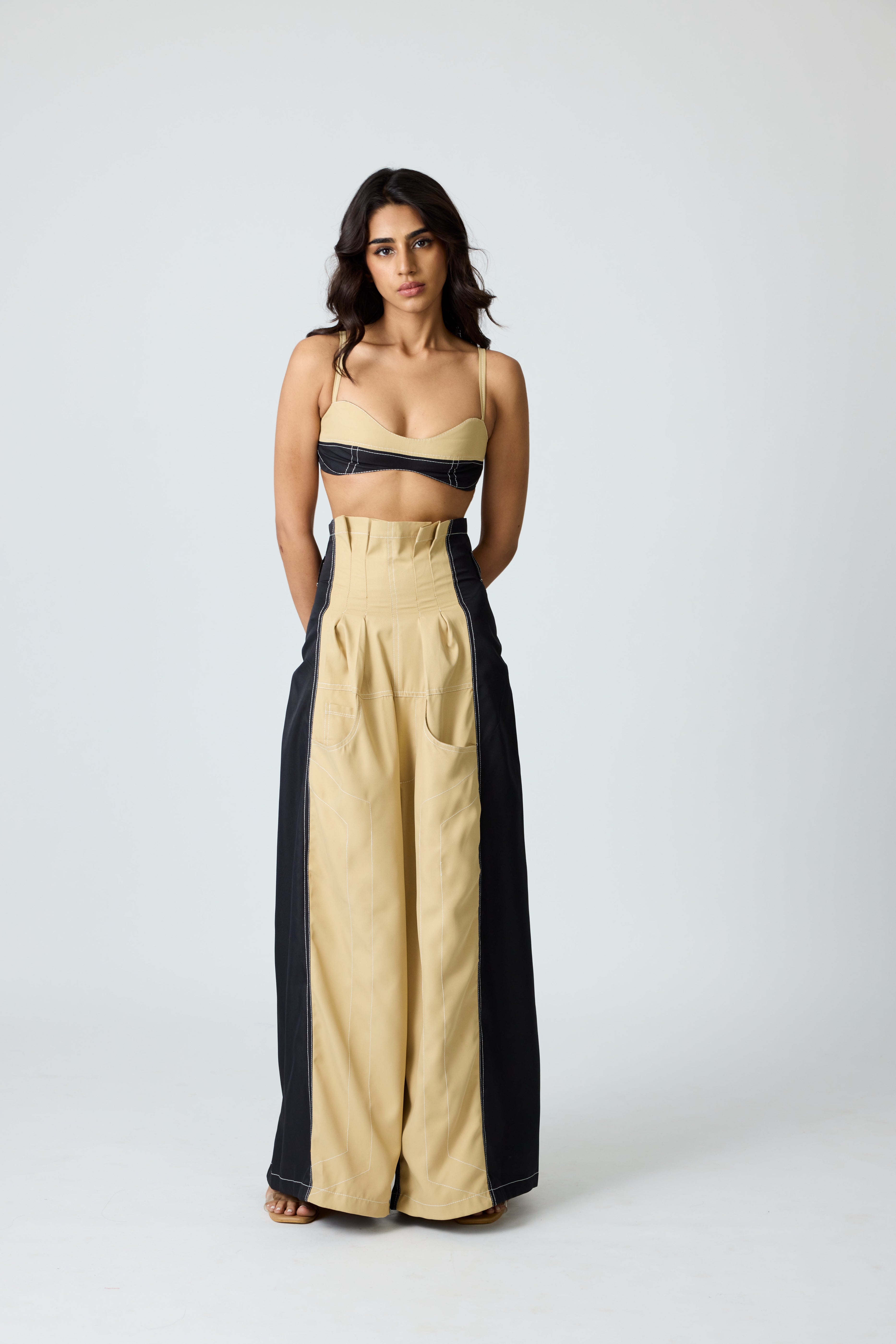 Erryn Beige Georgie Corset Denim