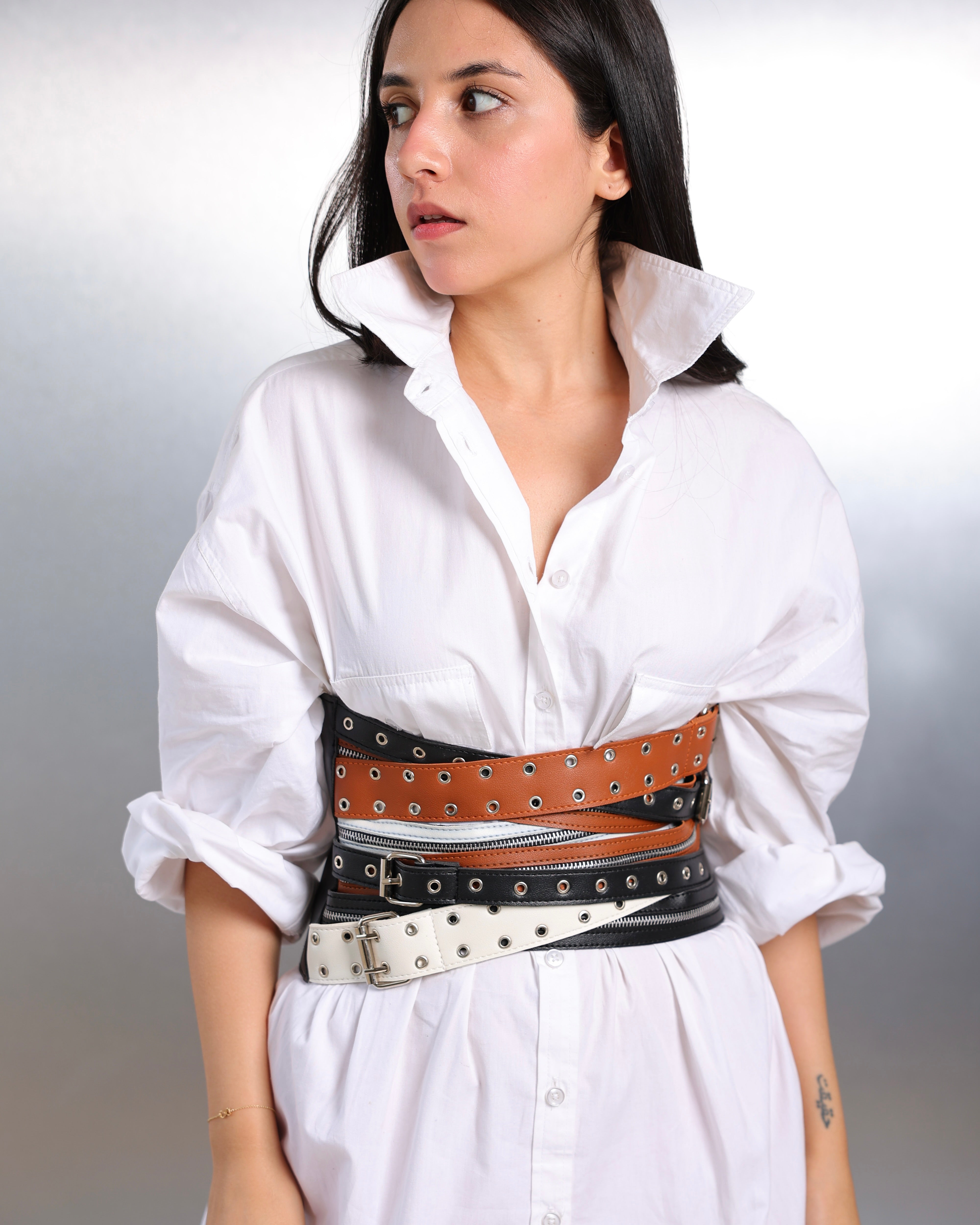 Moshy Abstract Layered Corset Belt