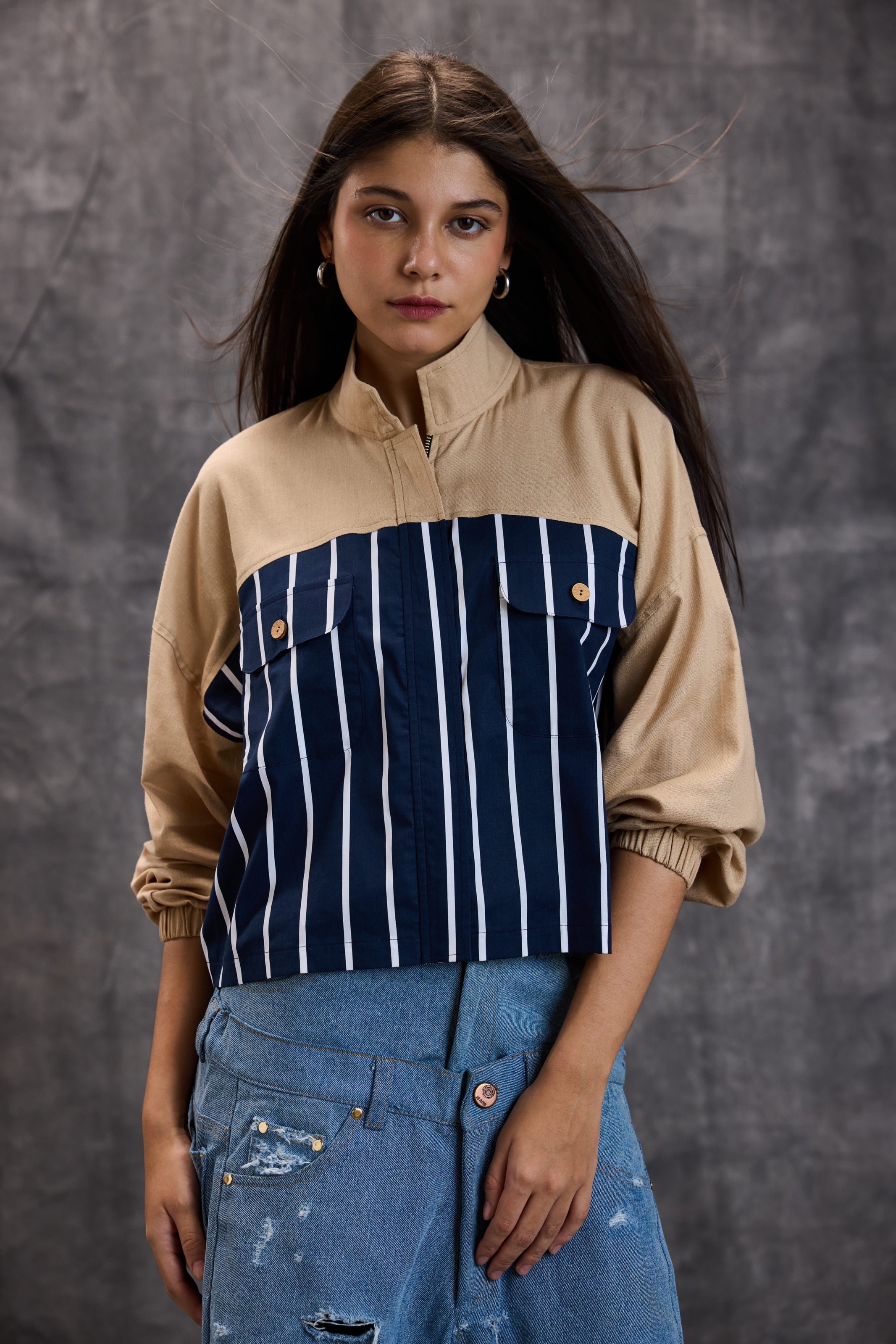 Harbor Stripe Utility Shirt