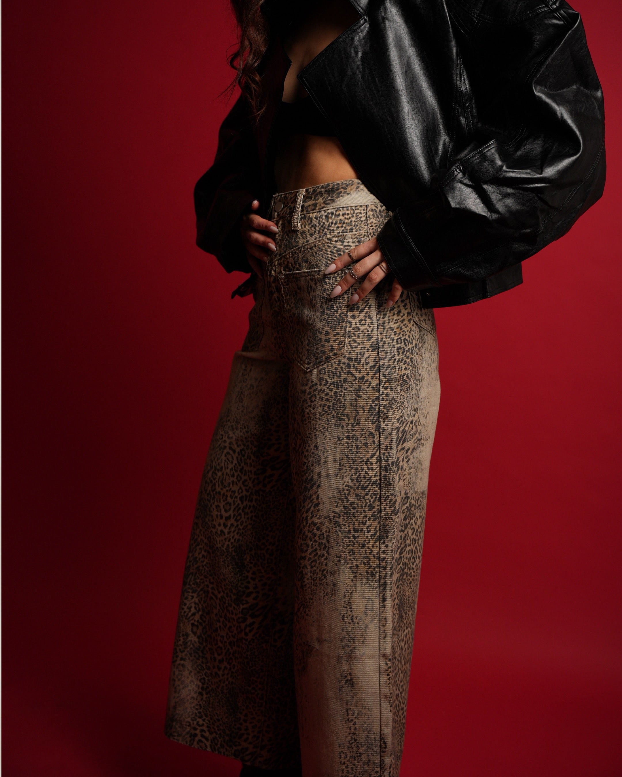 Cheetah Print Denim