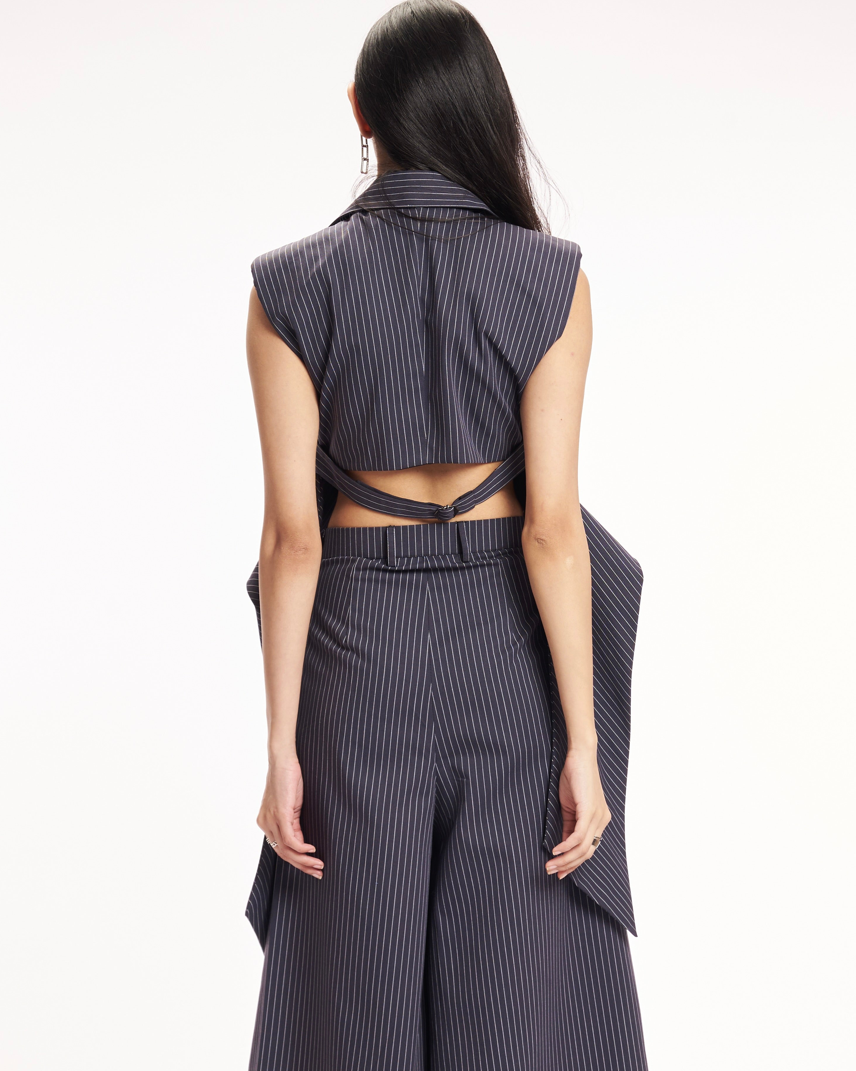 Elin Pinstripe Vest