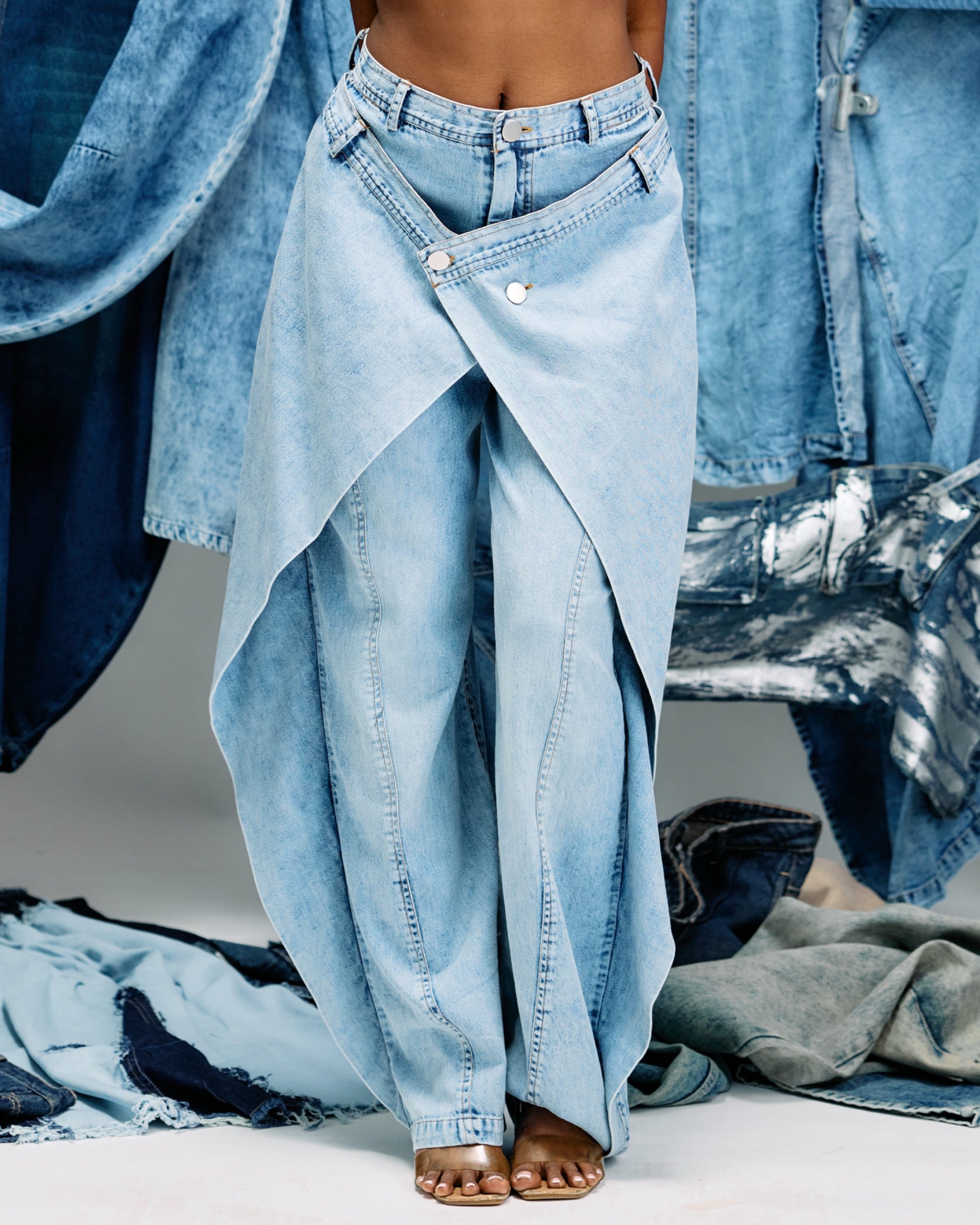 Panel Wide Leg jeans