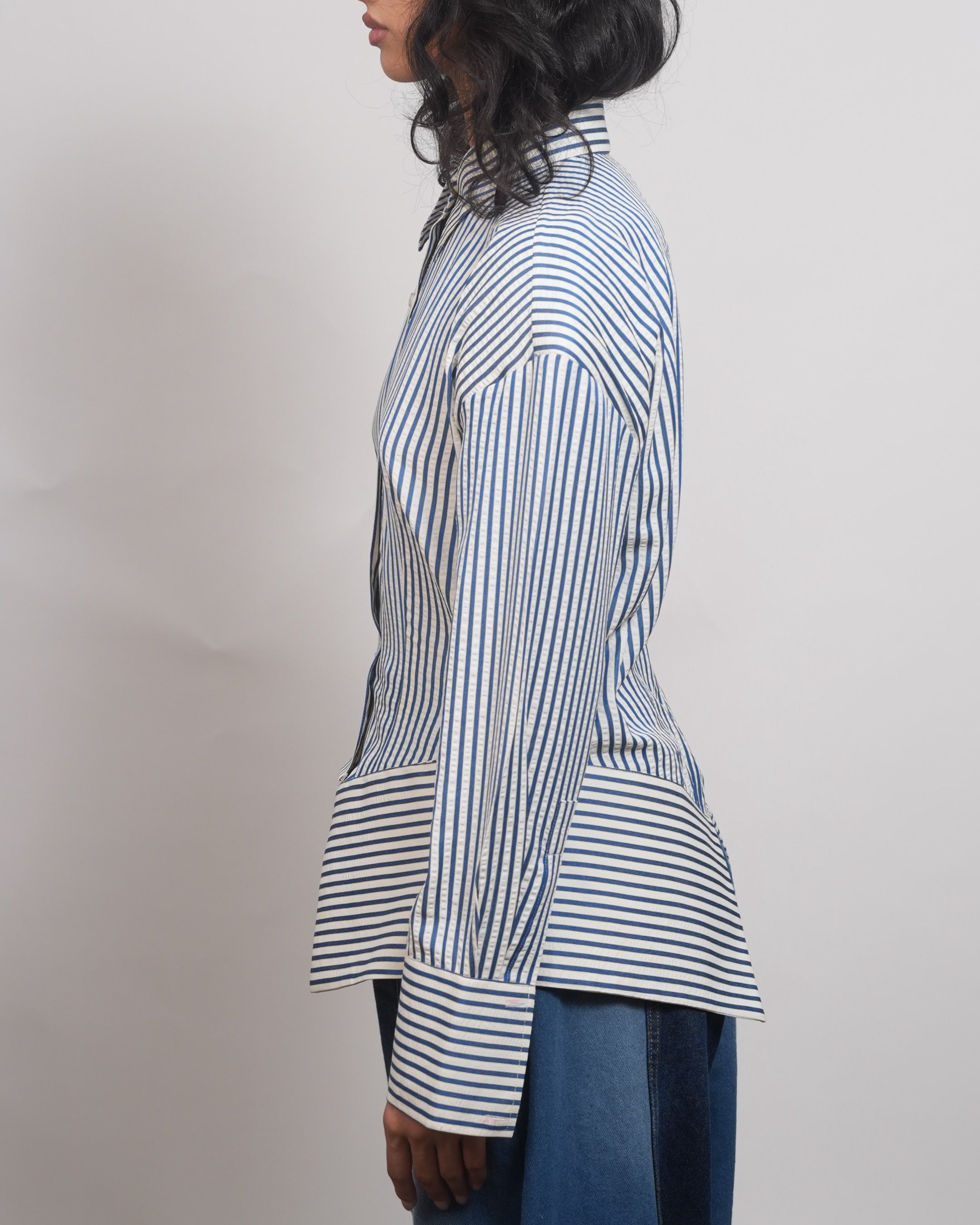 Structured stripes shirt