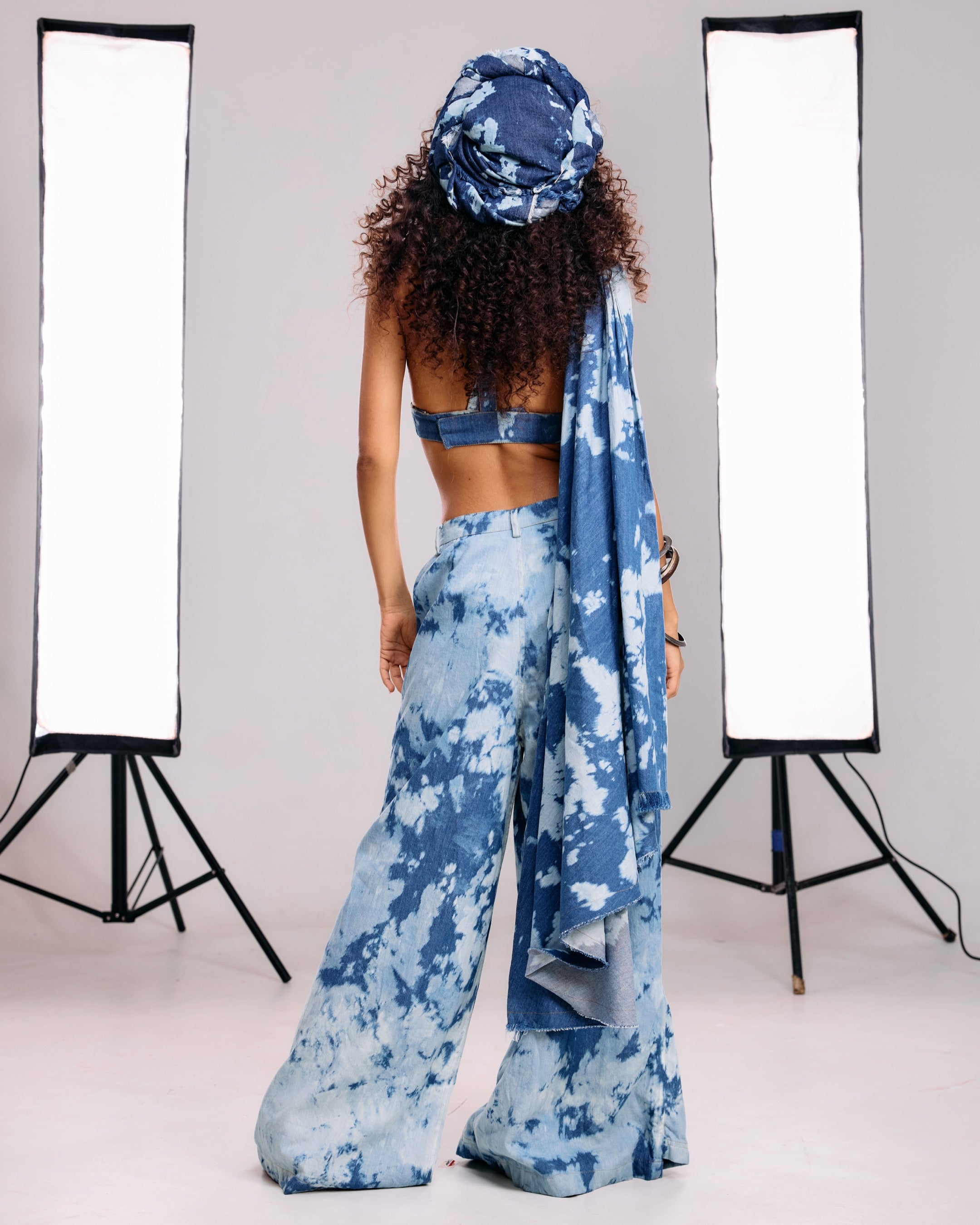 Denim Saree Bralette