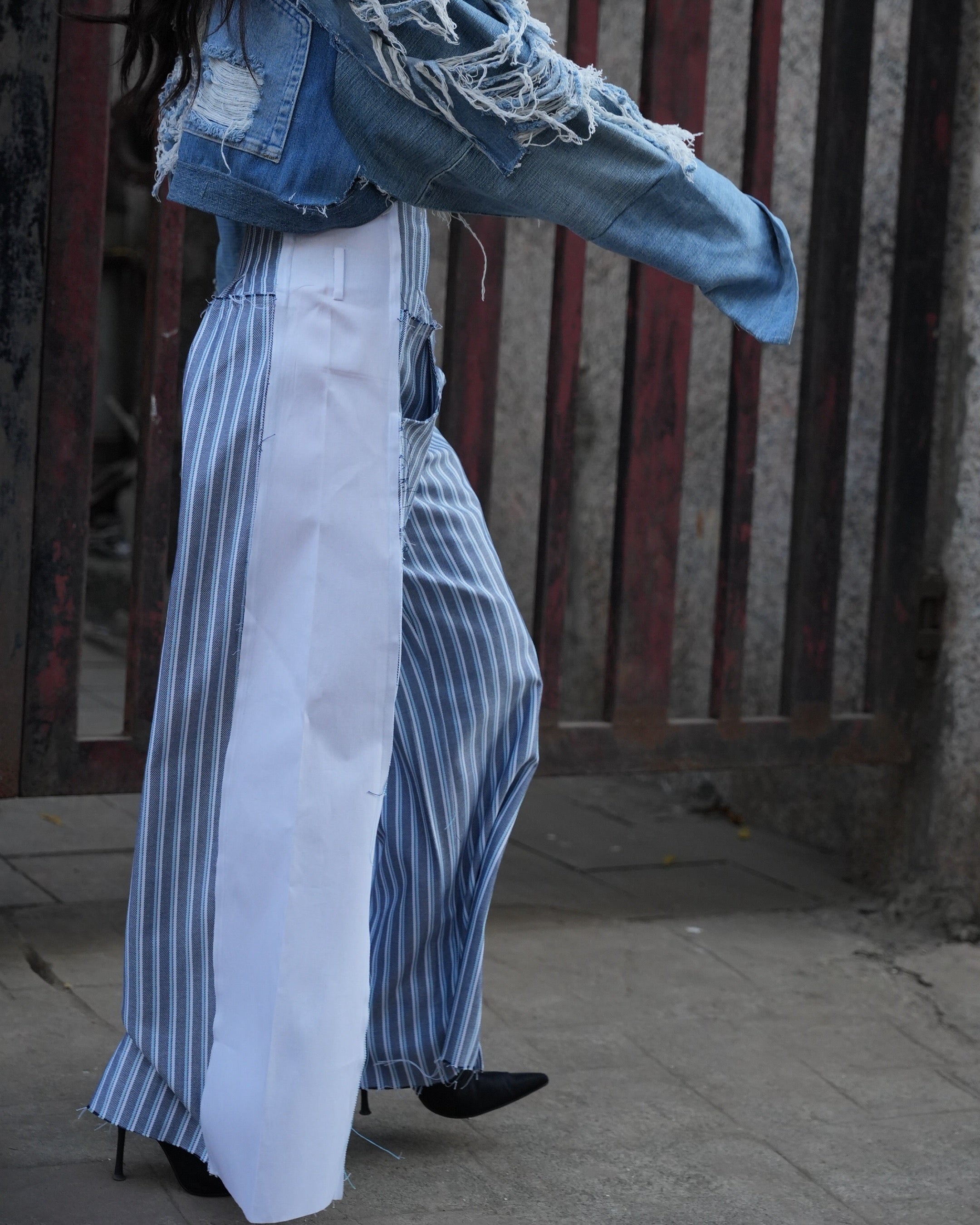 Linea Pinstripe Corset Pants