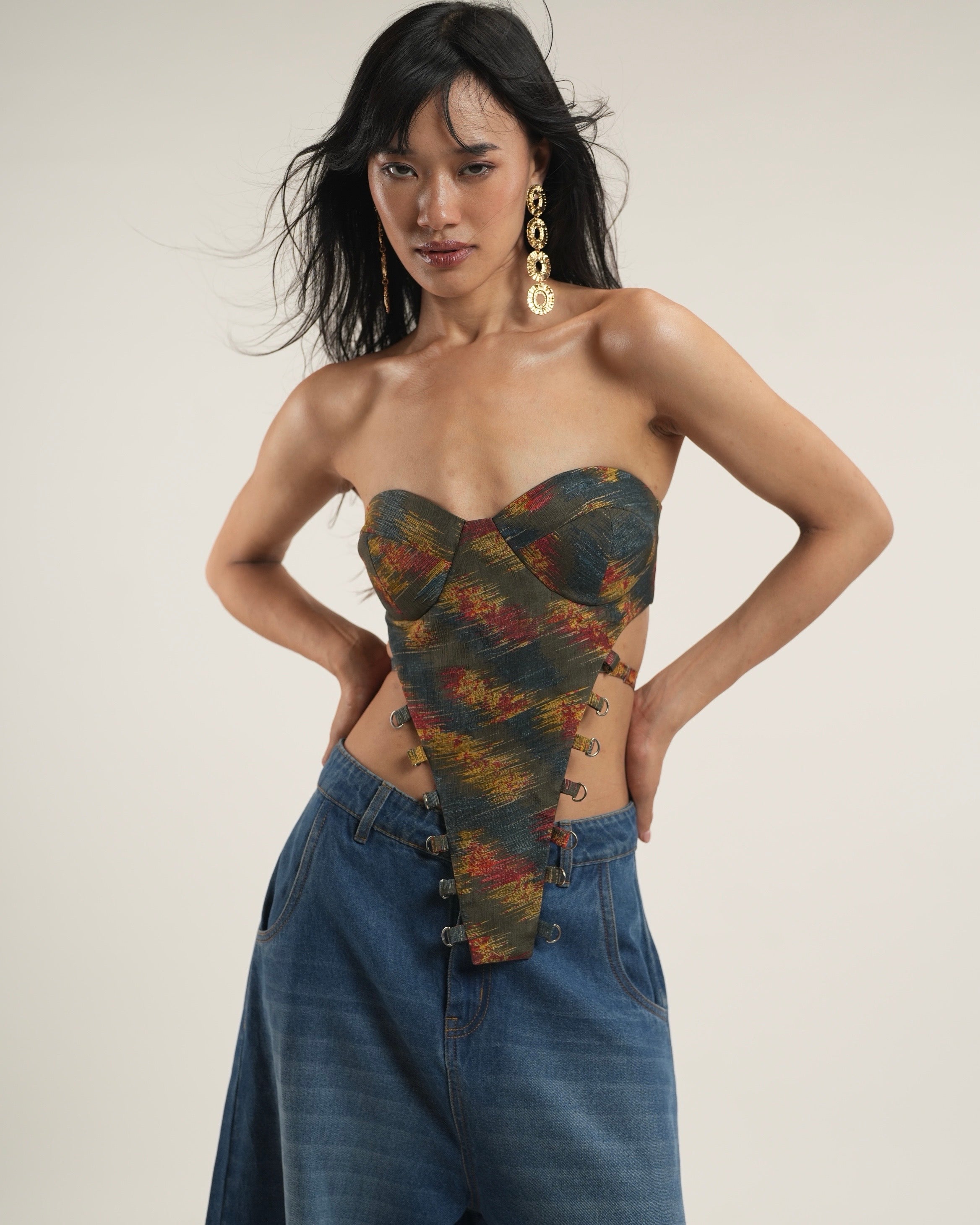 Washed Brown Corset