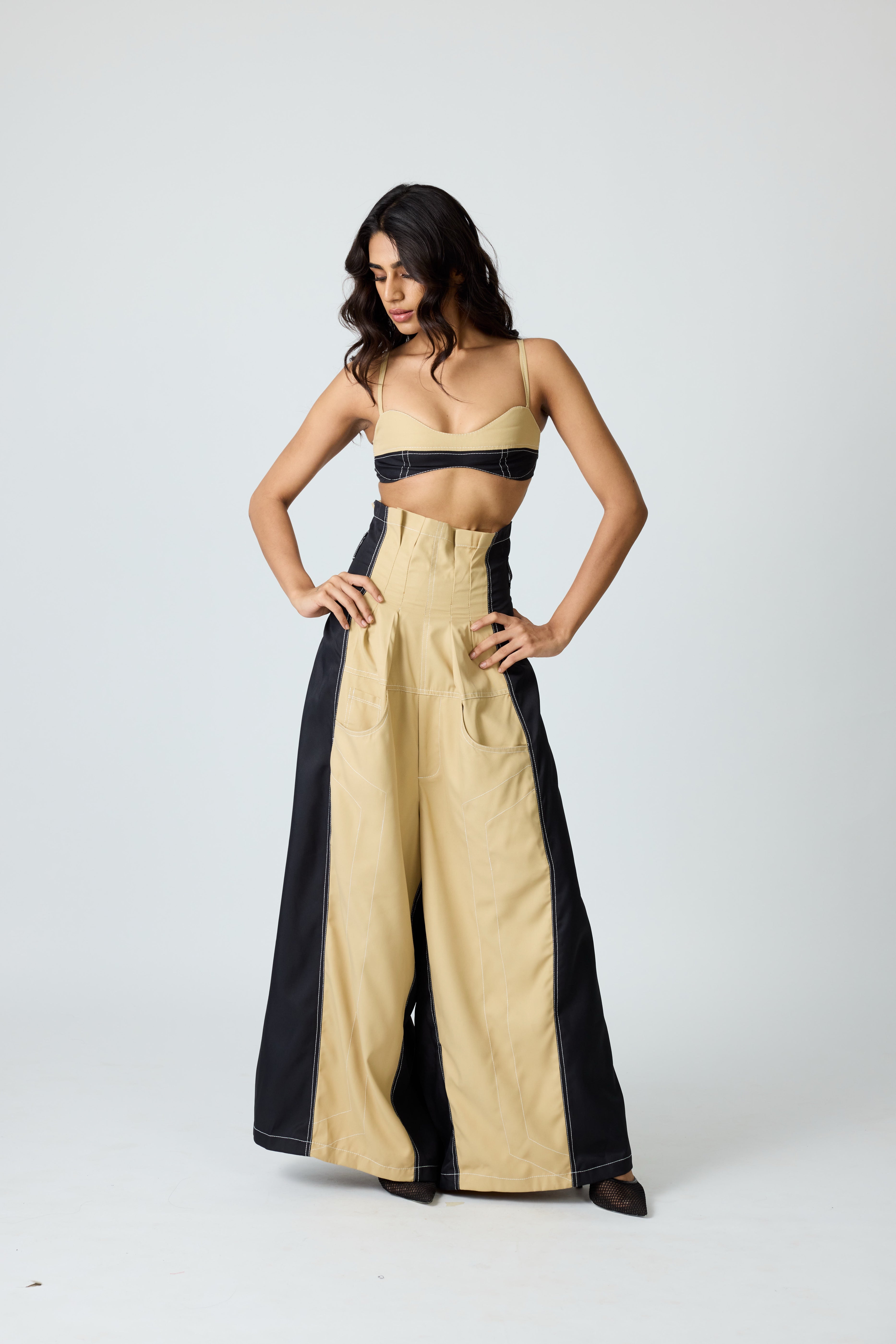 Erryn Beige Georgie Corset Denim