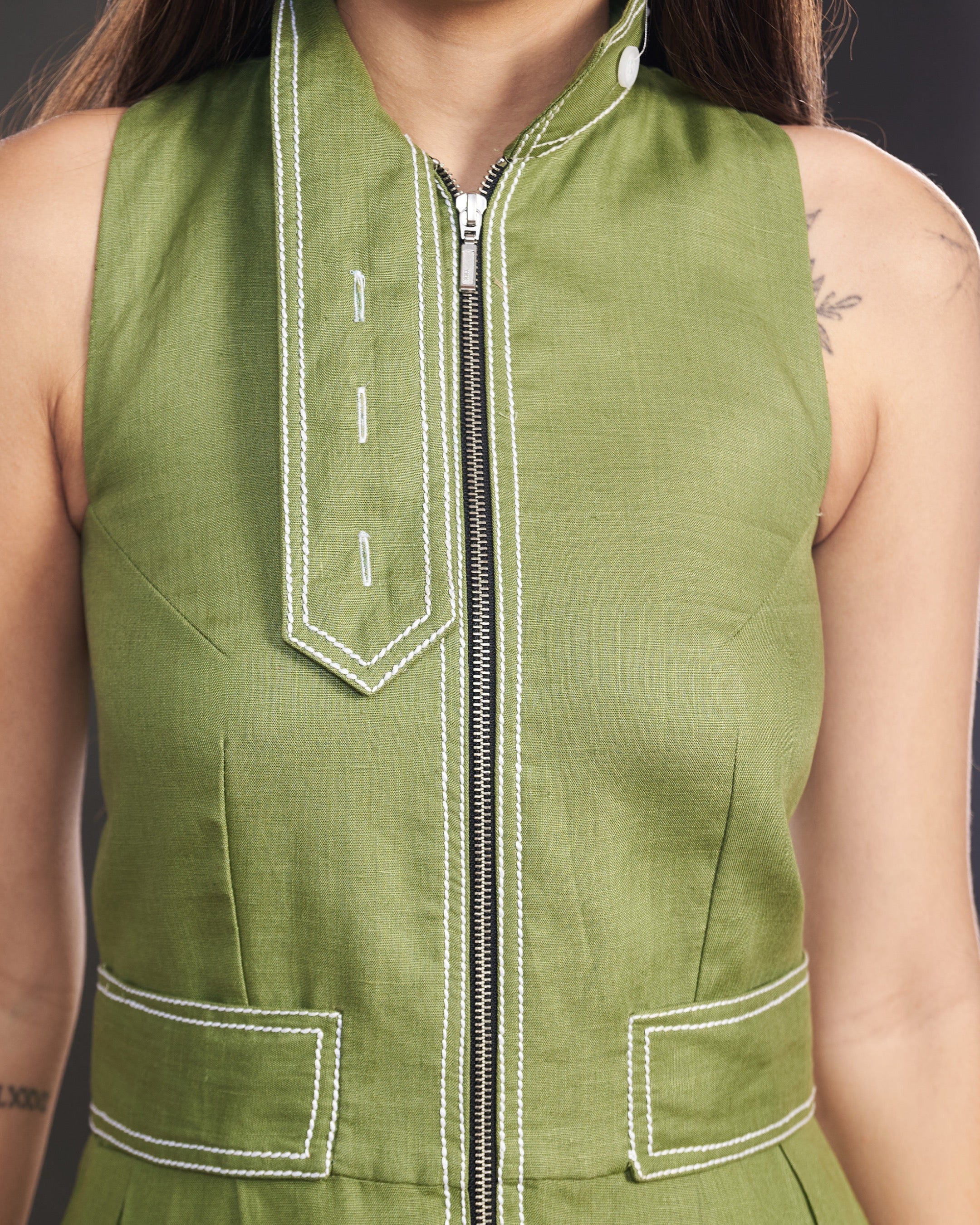 Sage Utility Jumpsuit