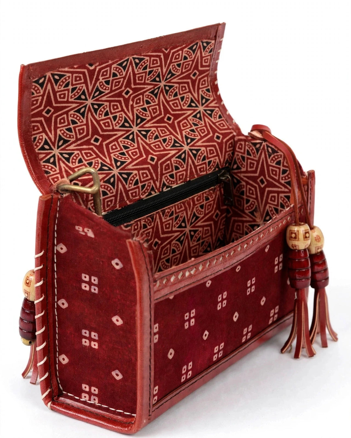 Maroon Bandhej Sling