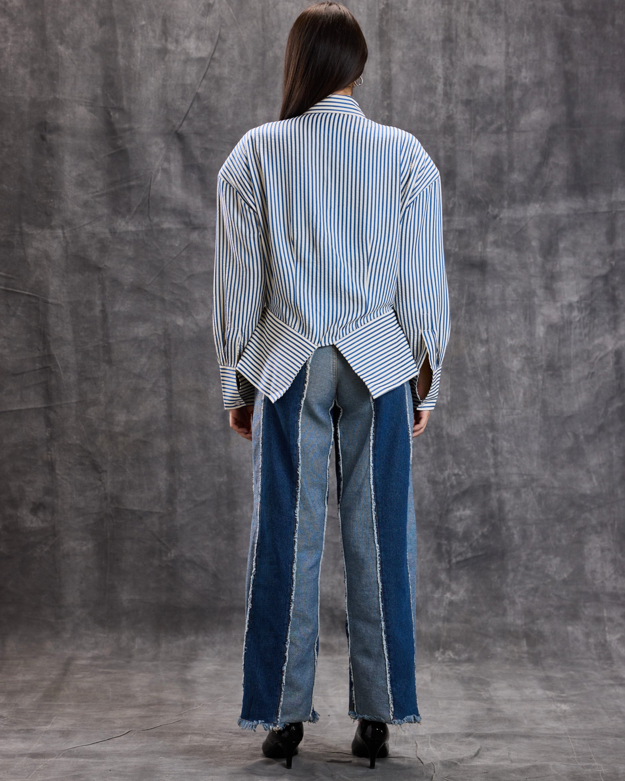 Structured stripes shirt