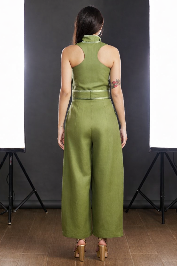 Sage Utility Jumpsuit