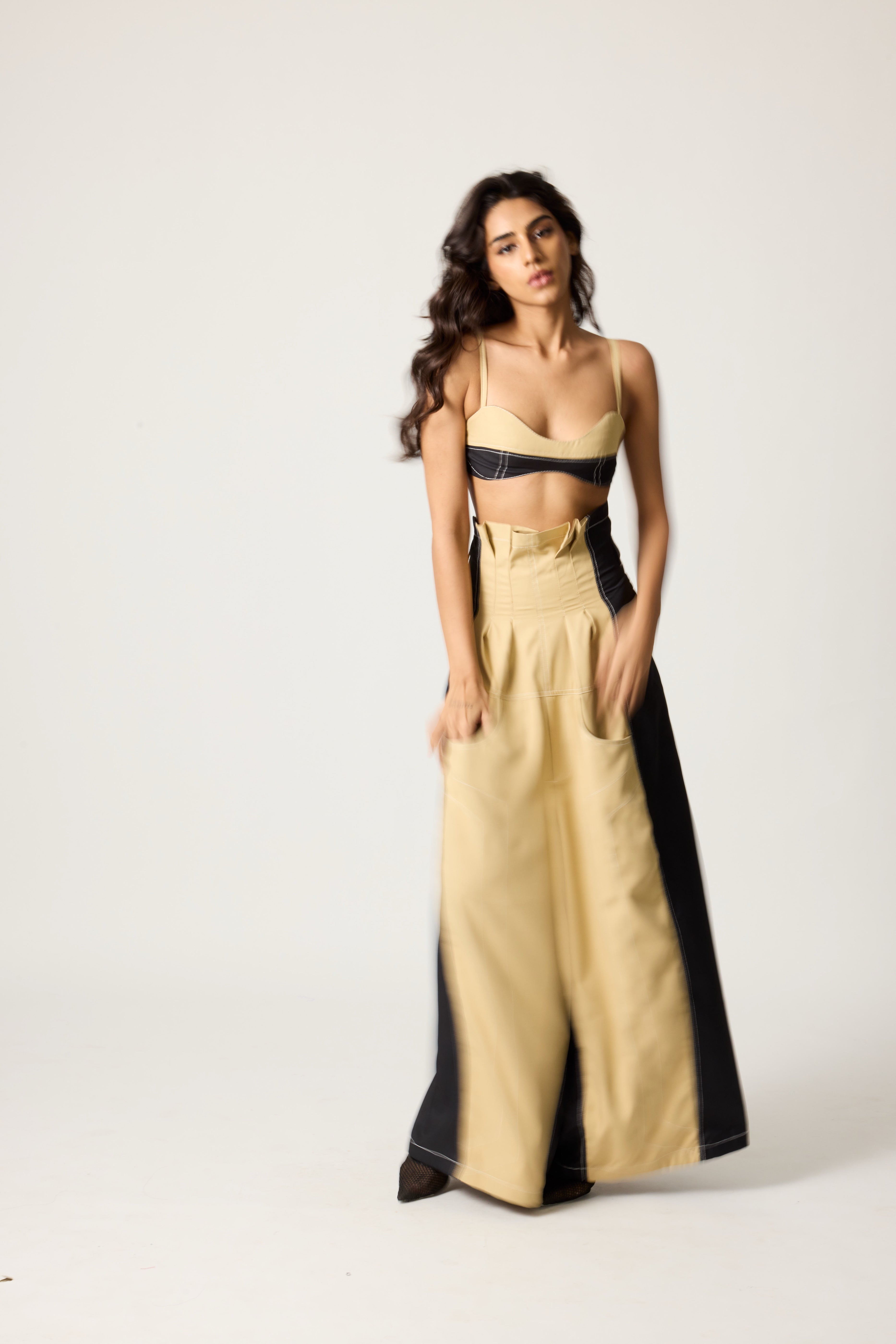 Erryn Beige Georgie Corset Denim