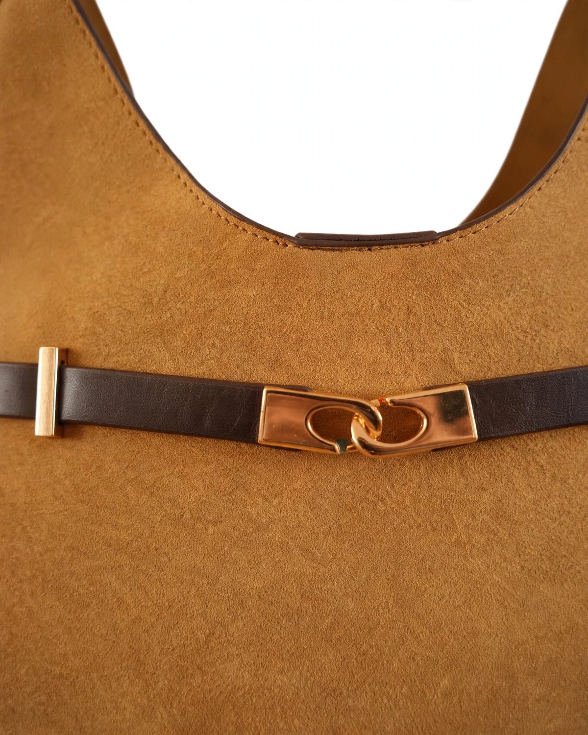 Aurelia Suede Belted Hobo Bag