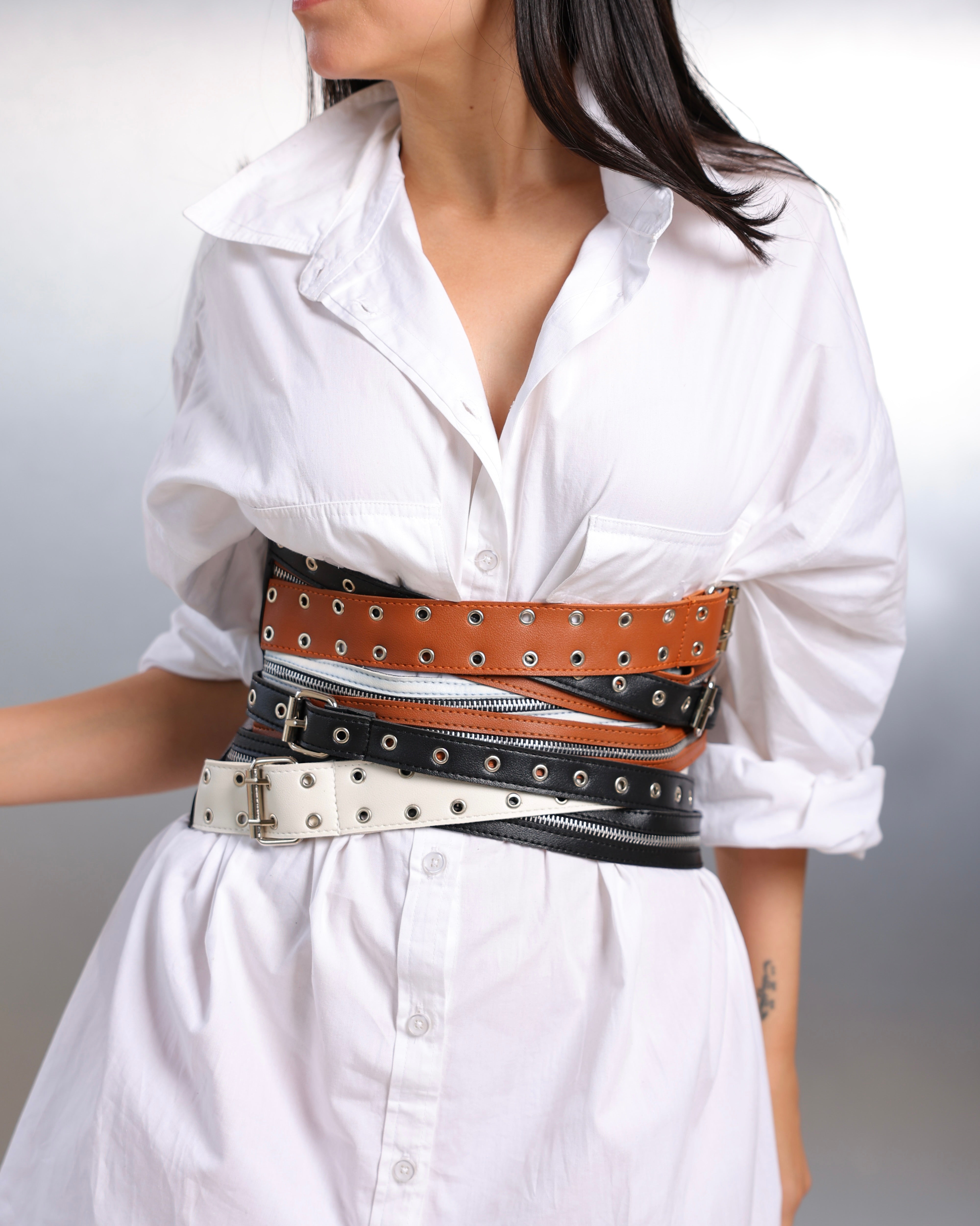 Moshy Abstract Layered Corset Belt