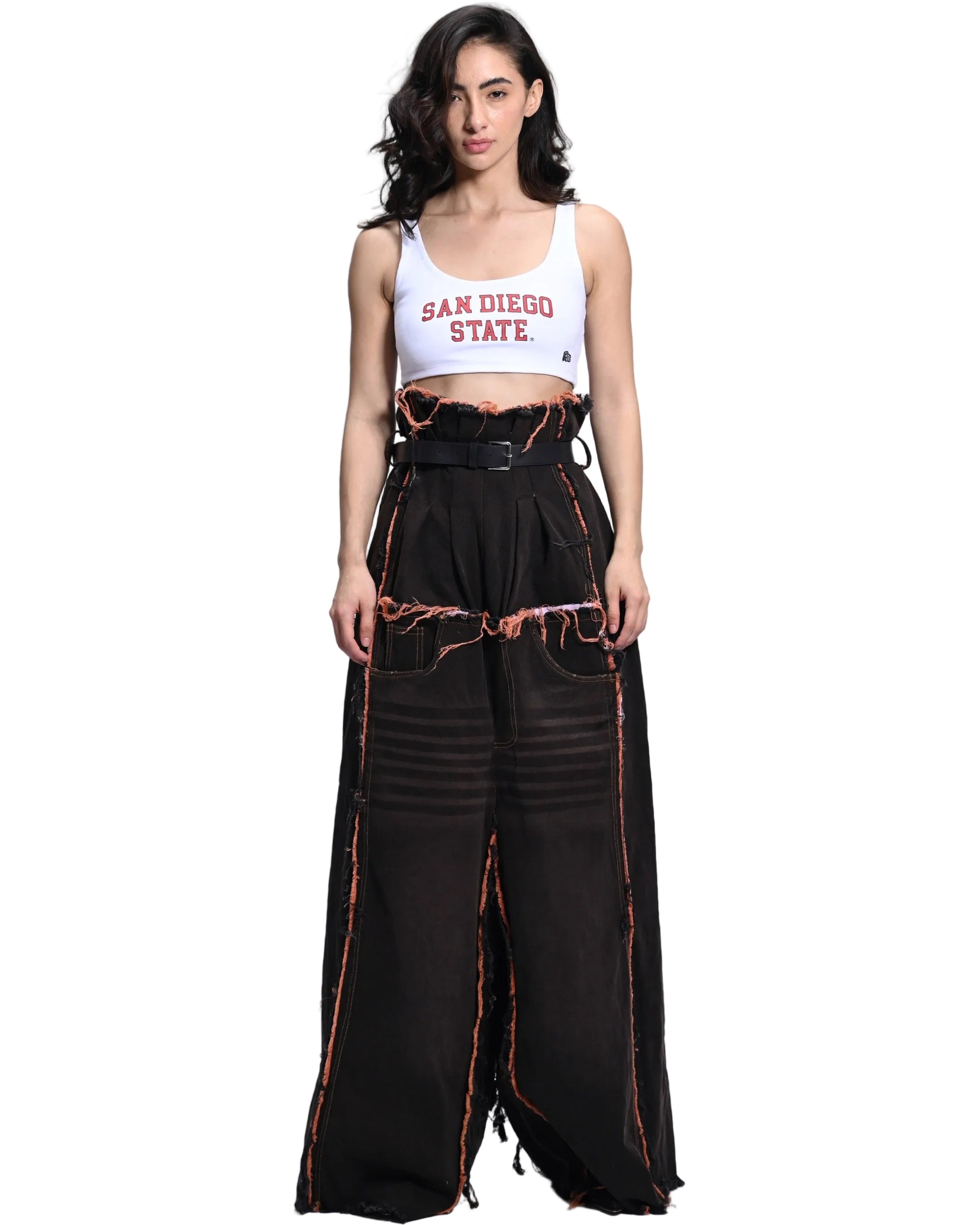 Georgie ombré brown Corset Denim