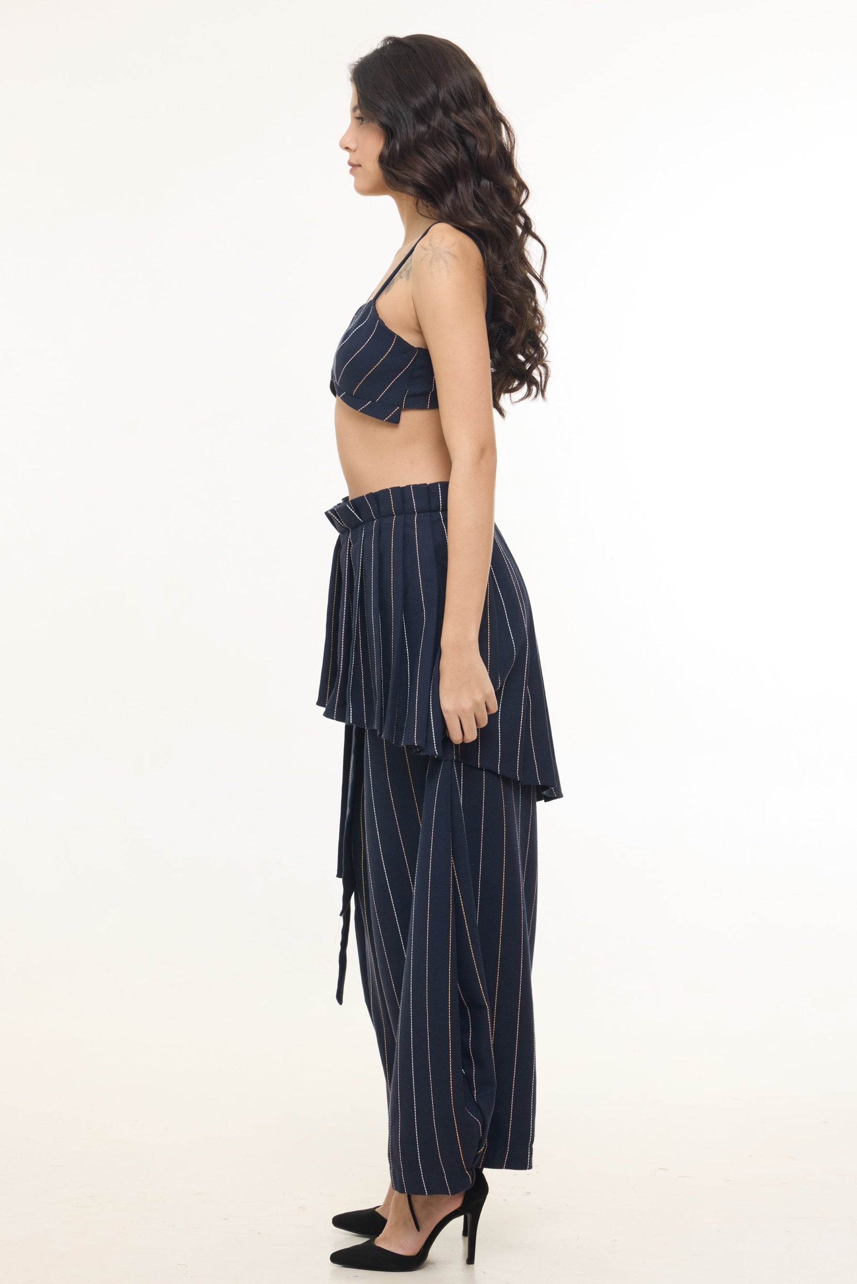 Jacquard Pleated Pants