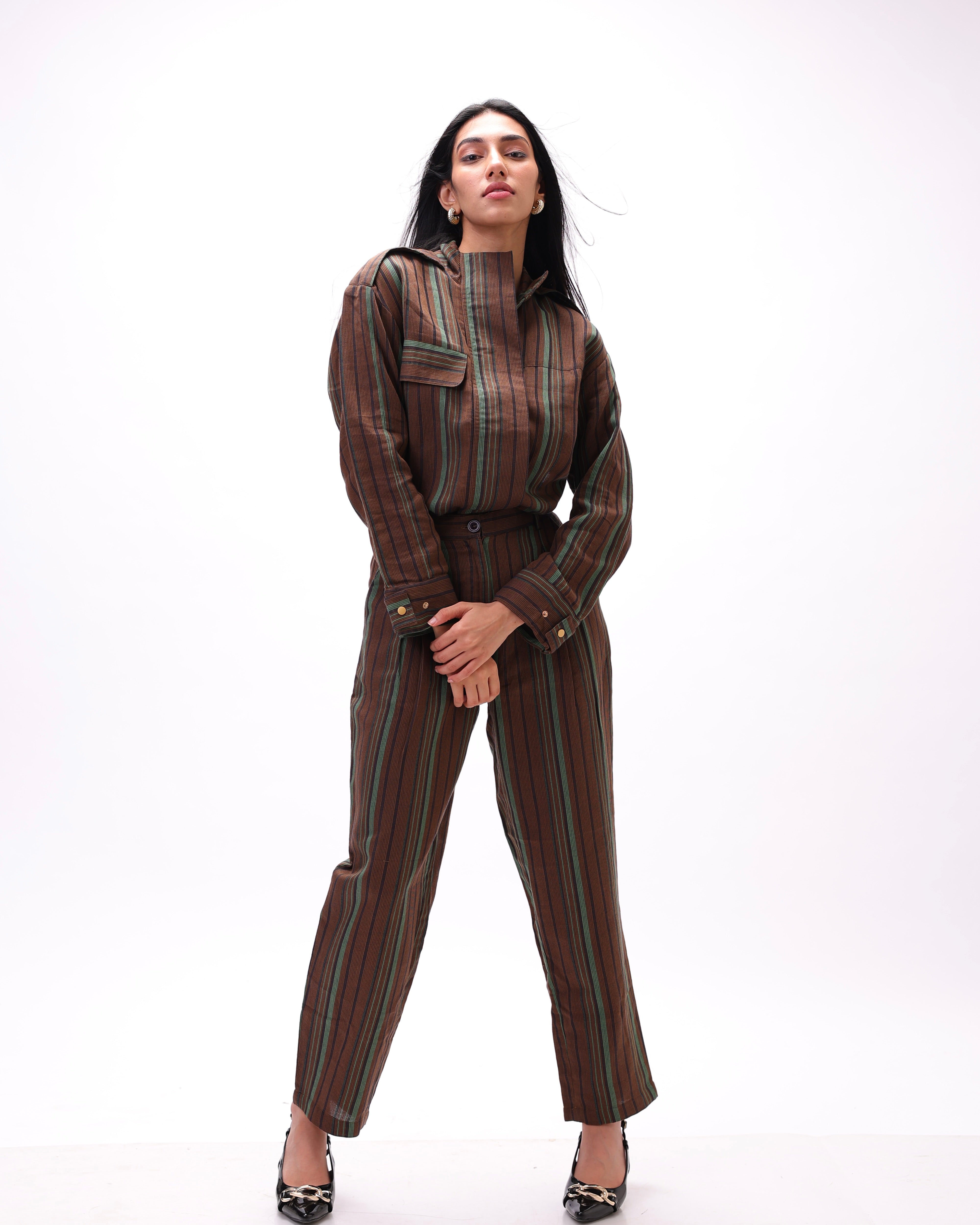 Green Pinstripe Pant