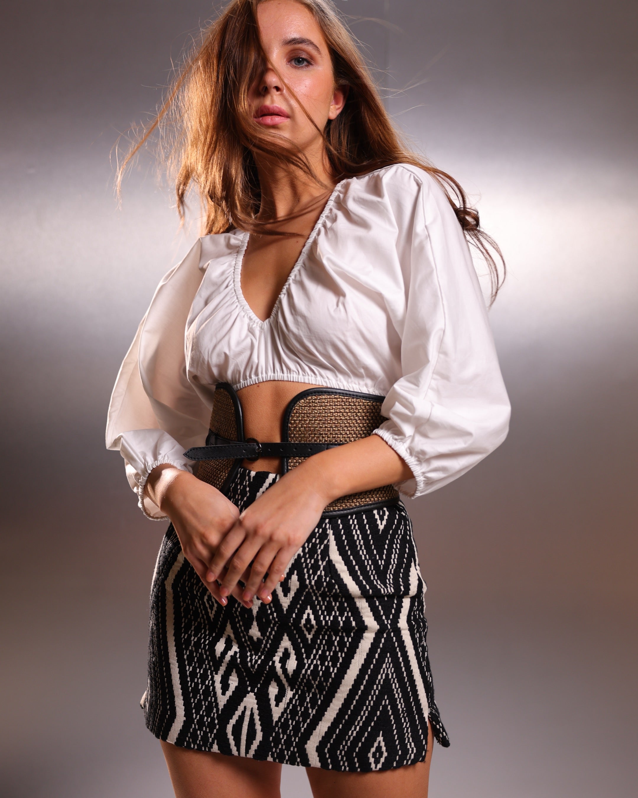 Ruched Cotton Crop