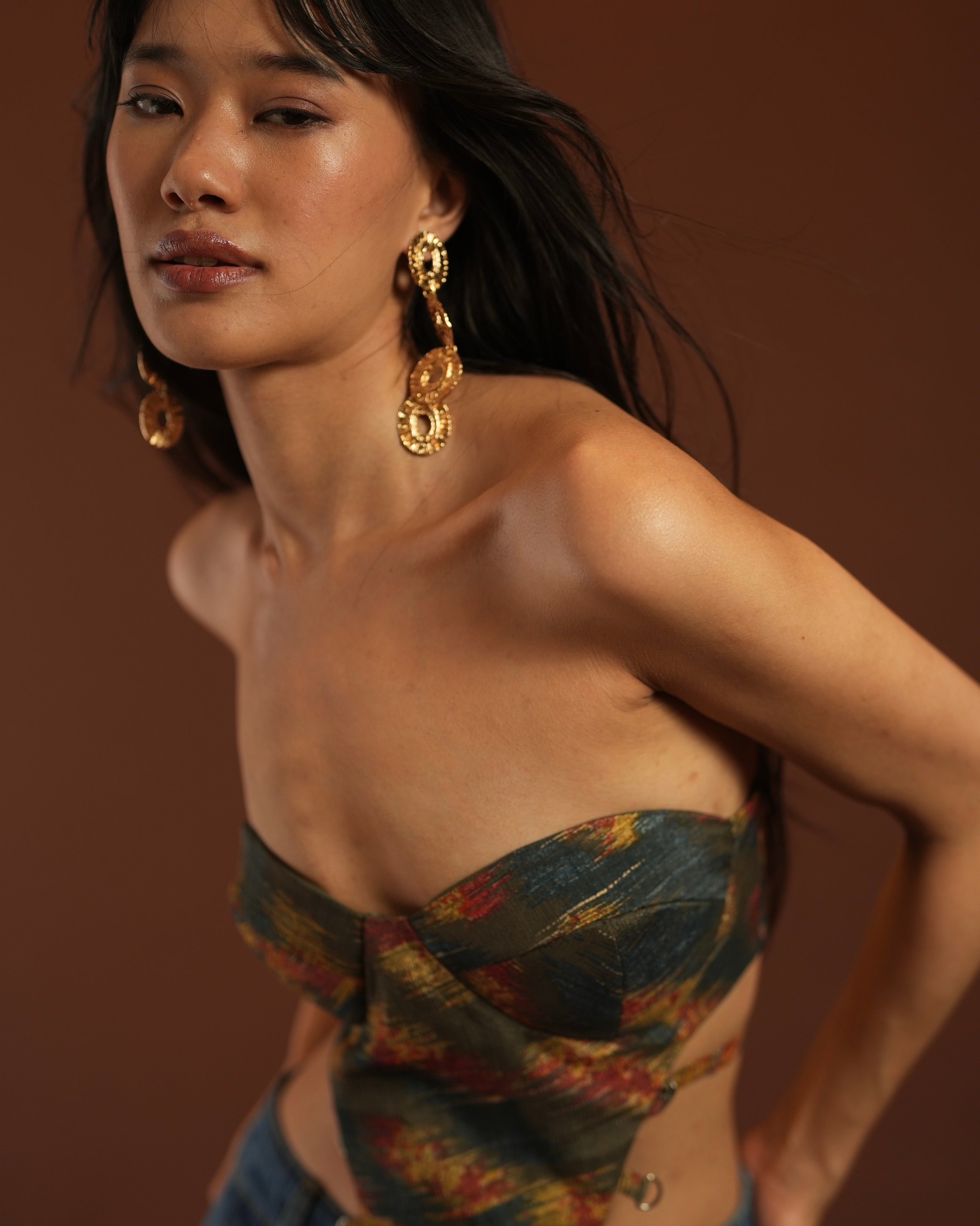 Washed Brown Corset