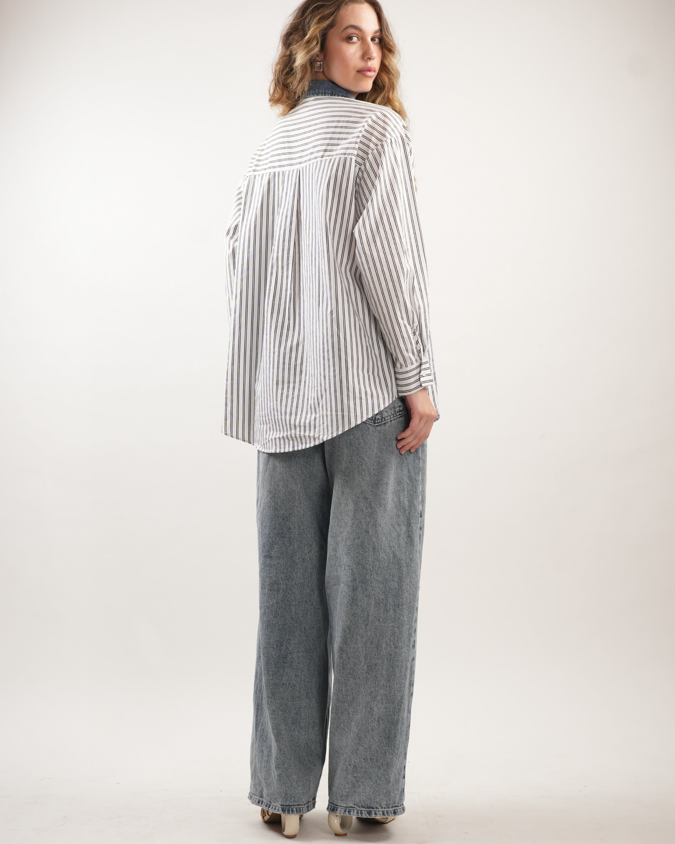 White Pinstripe Shirt