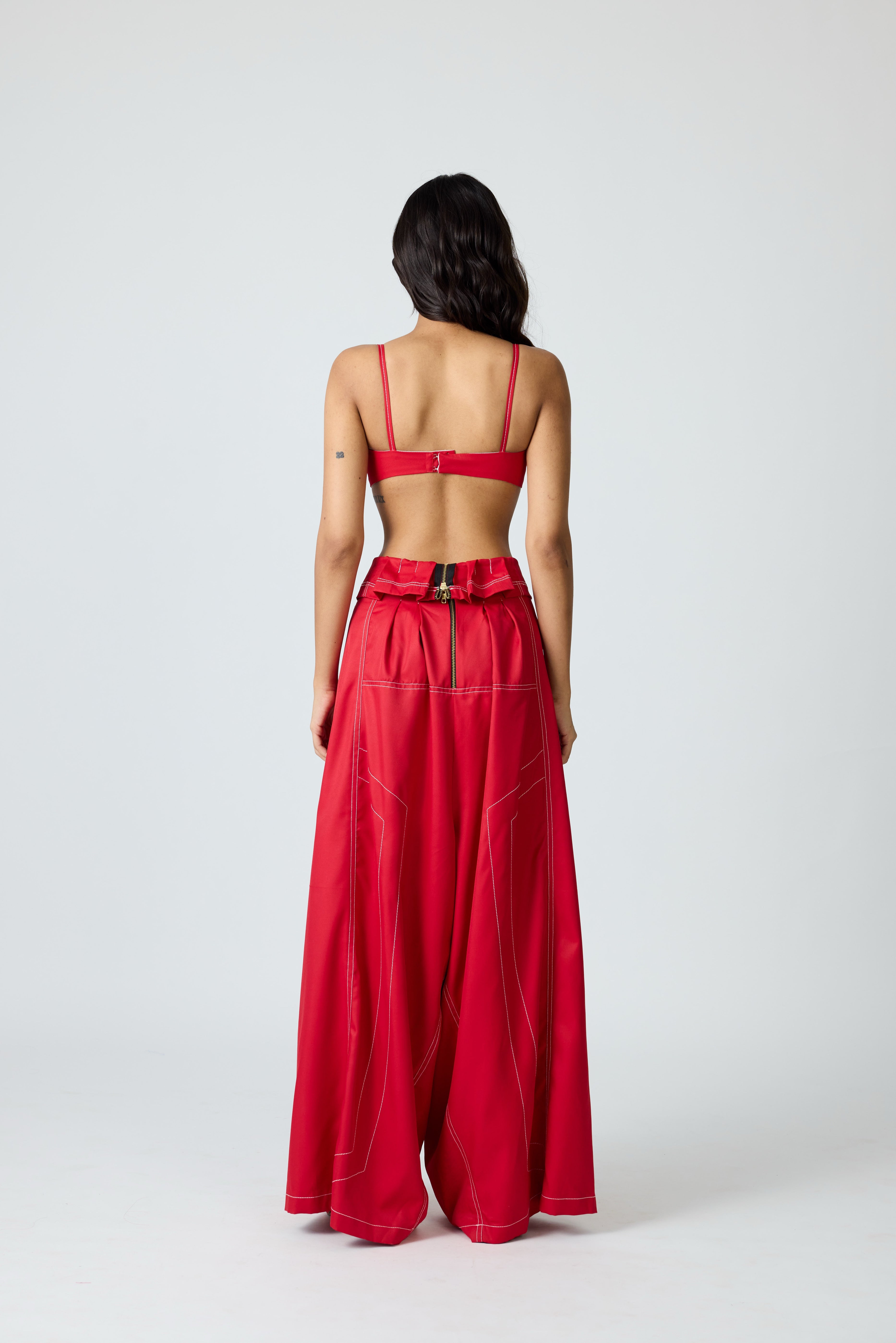 Erryn Red Georgie Corset Denim