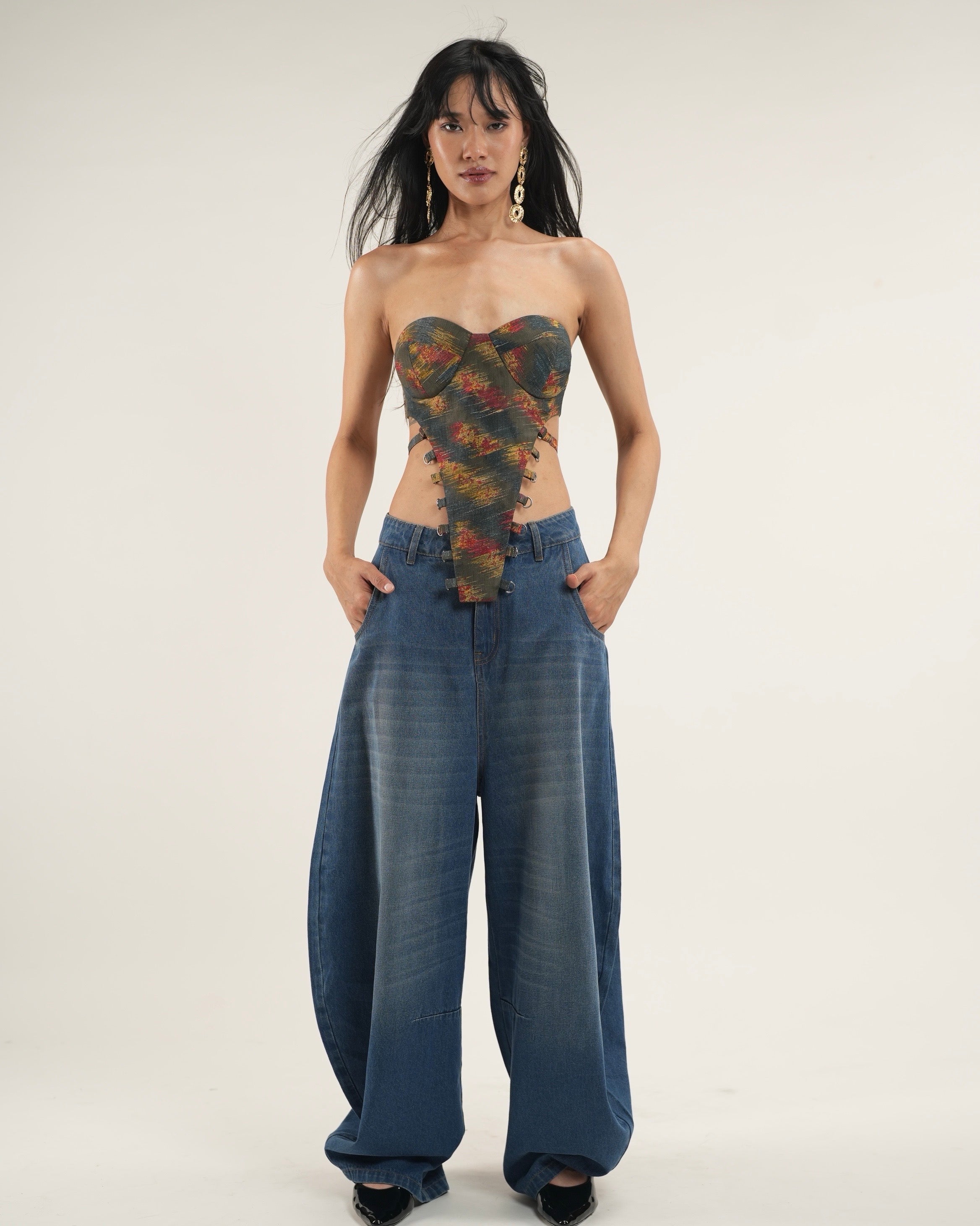 Washed Brown Corset