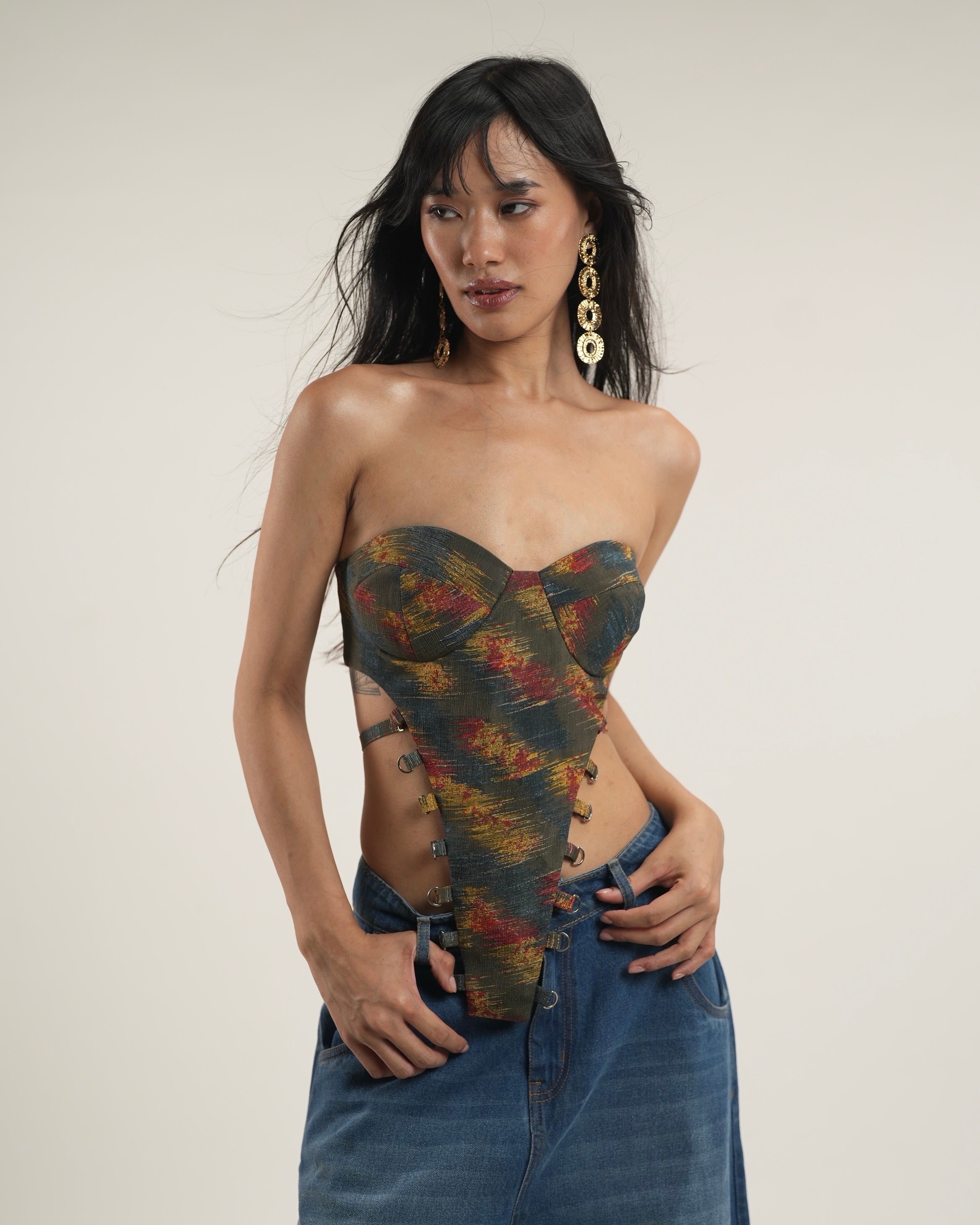 Washed Brown Corset