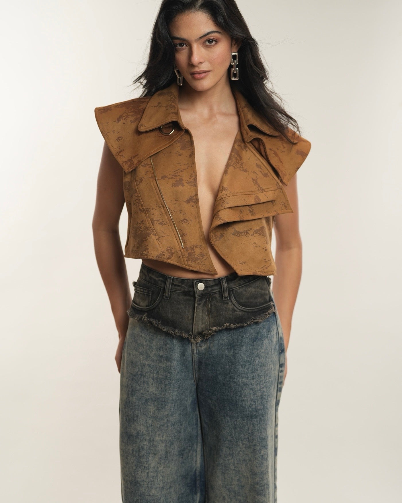 Suede Crop Vest