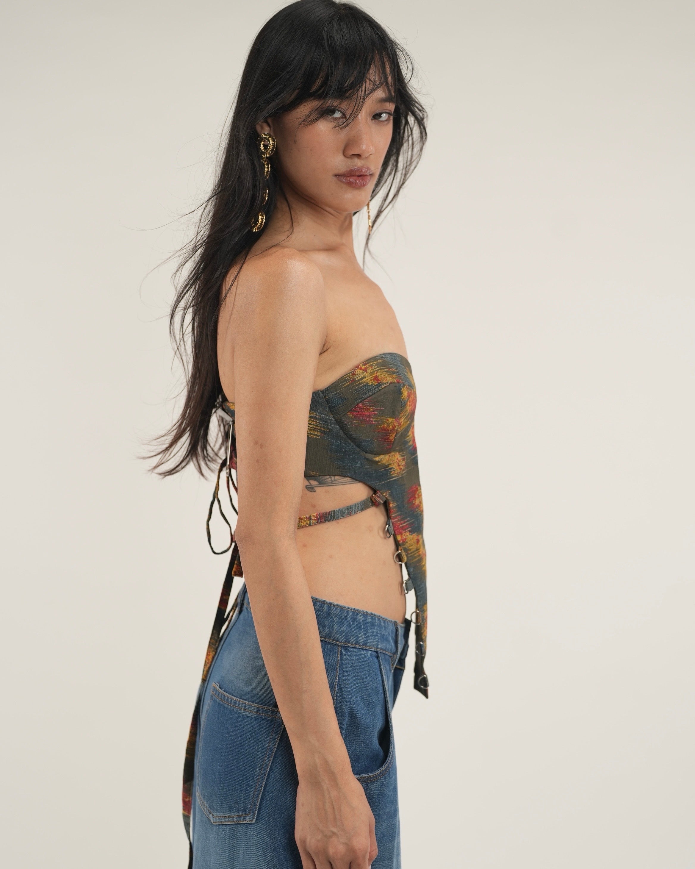 Washed Brown Corset
