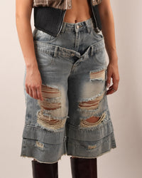 Stacked Denim Jorts