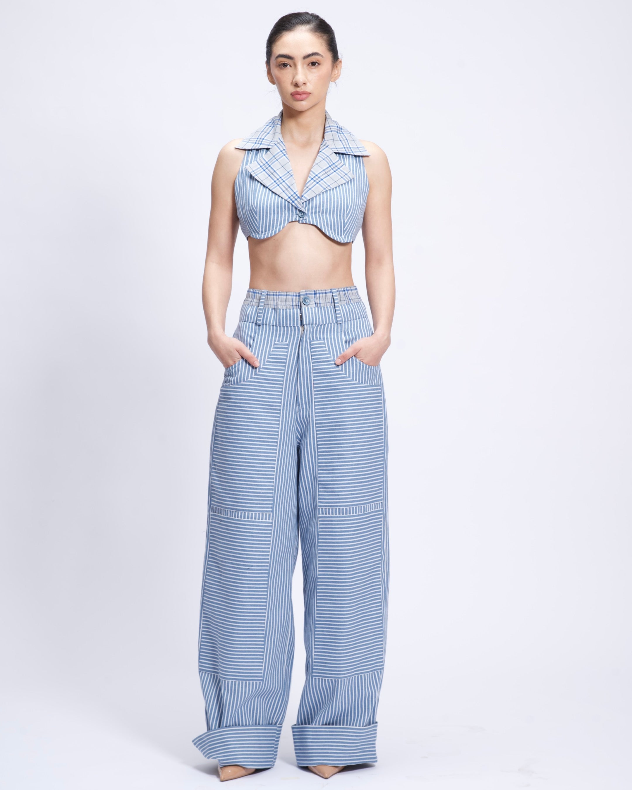 Luna Stripe Halter Top