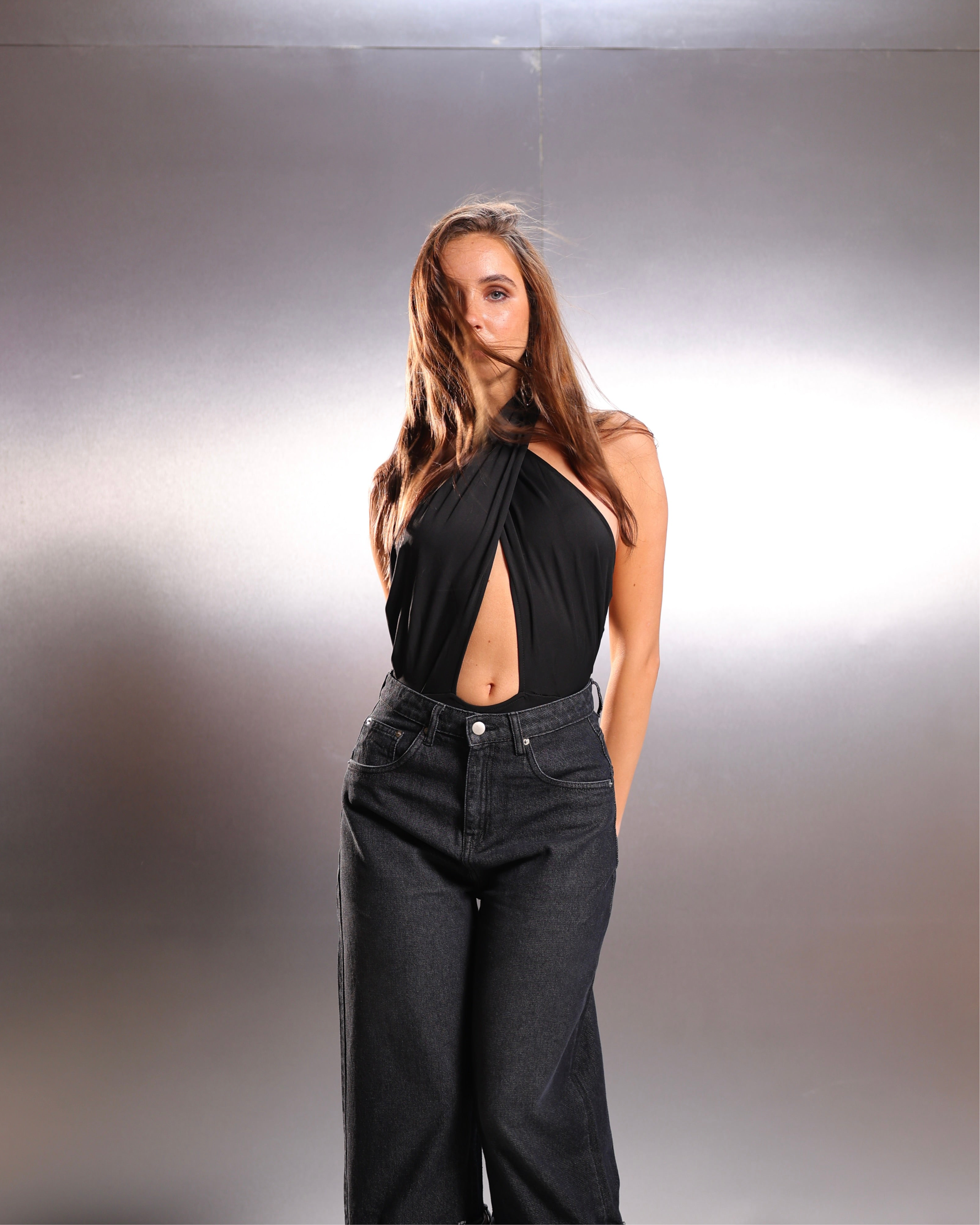 Black Halterneck Bodysuit