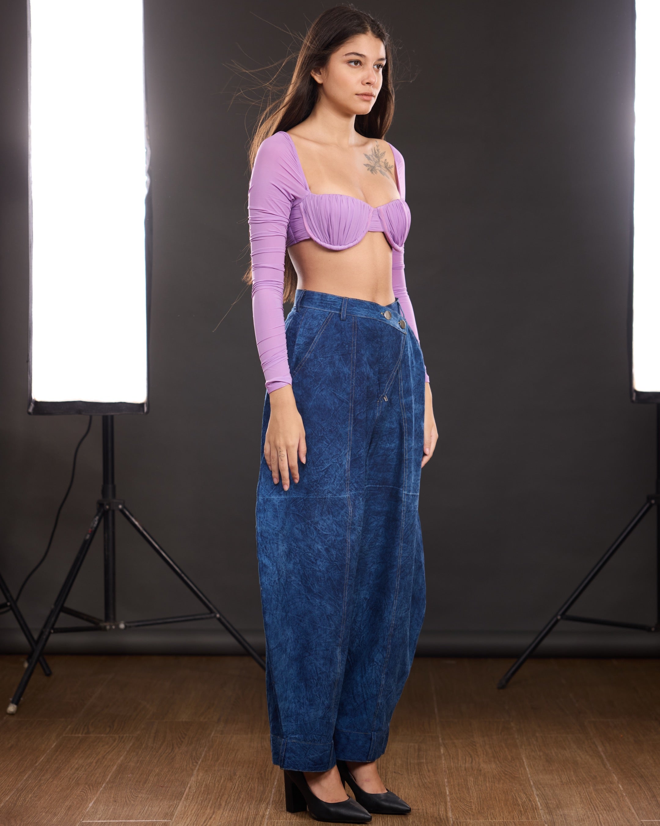 Washed Barrel Denim