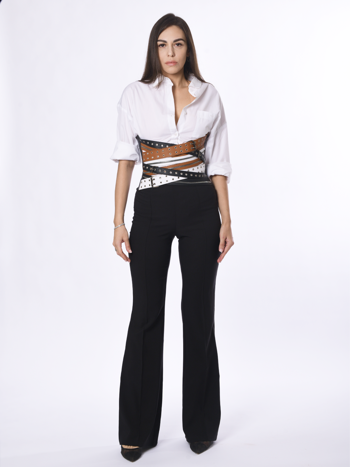 Moshy Abstract Layered Corset Belt