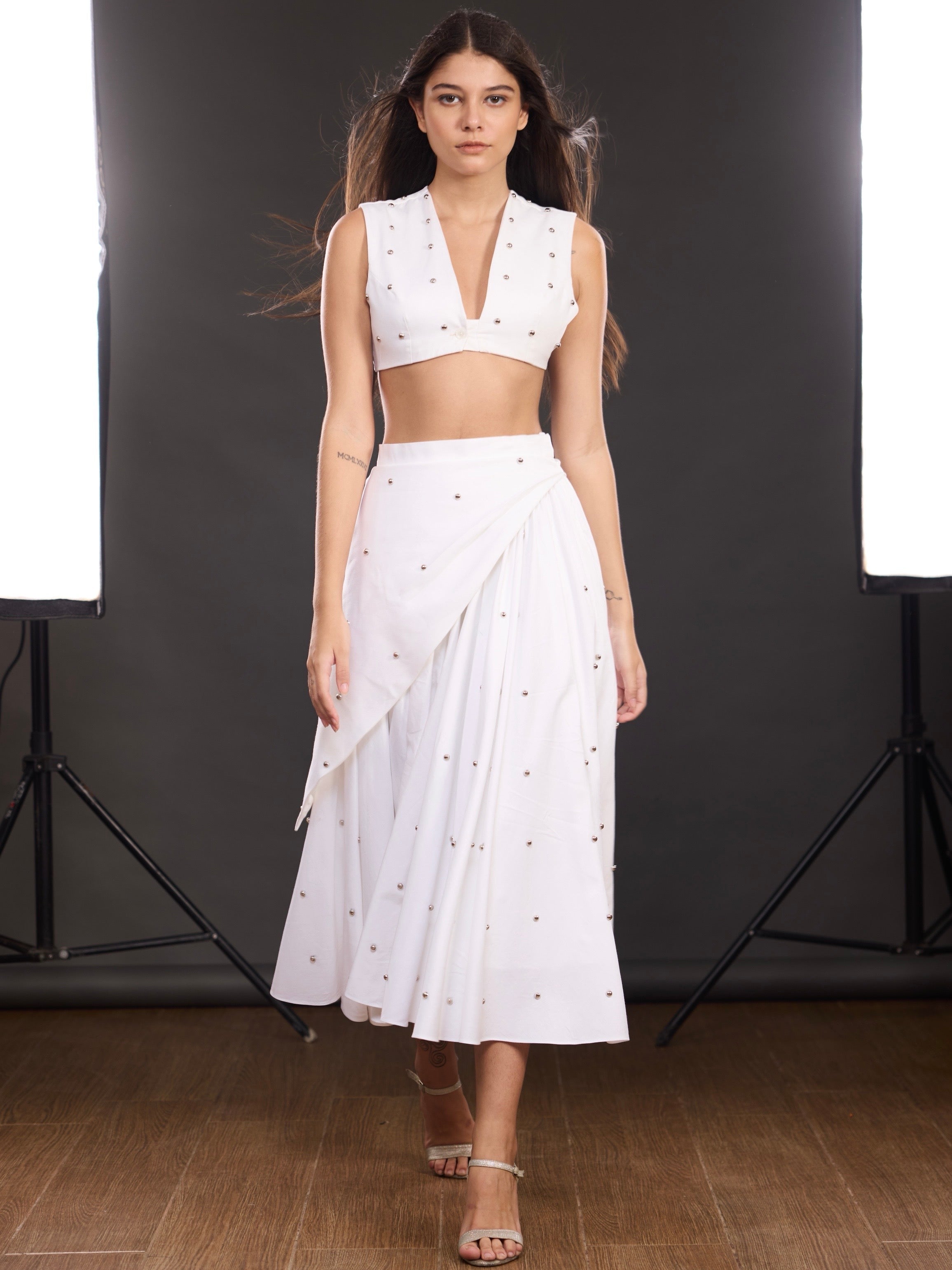 Hannah Utility Studded Skirt