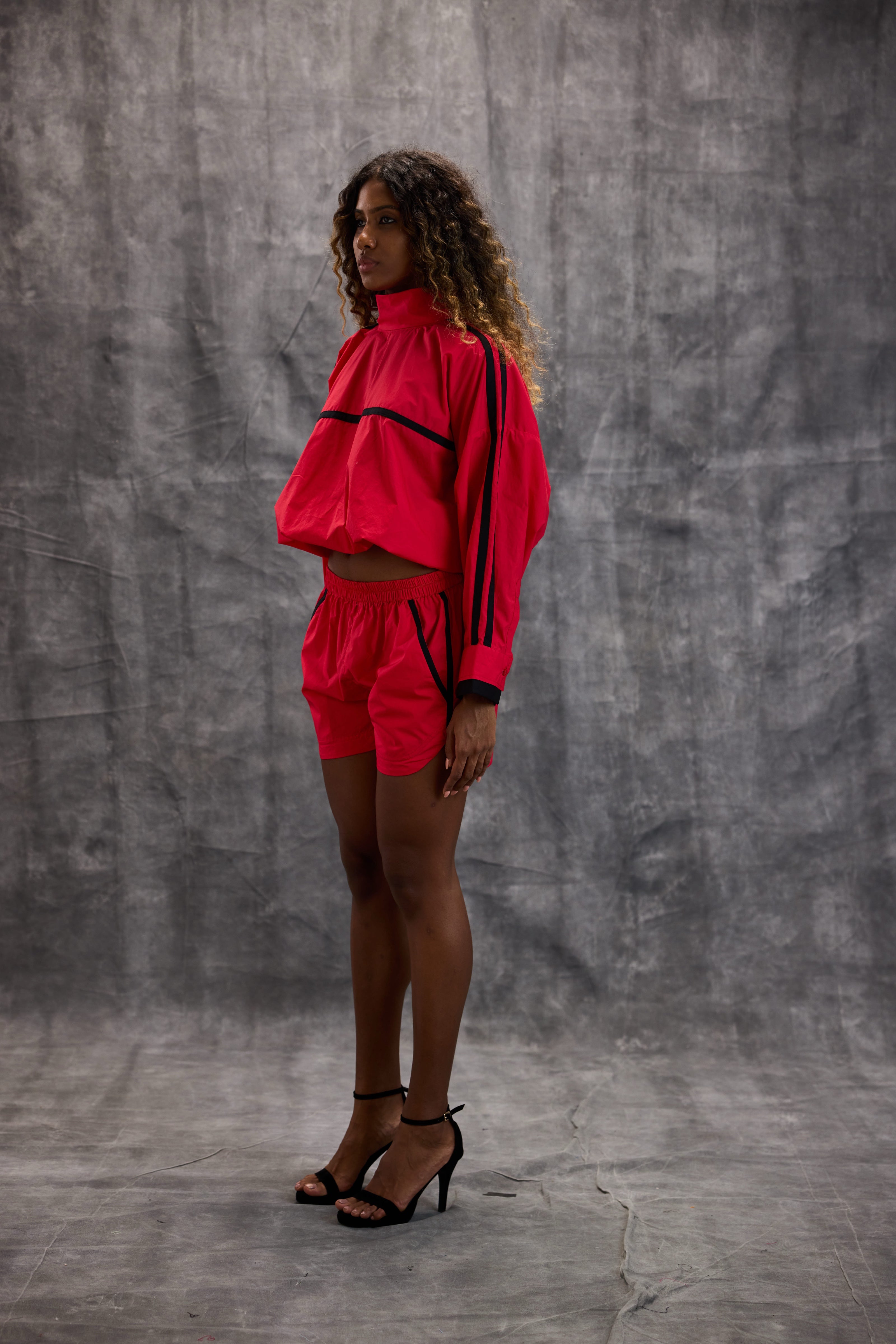Red Block Shorts