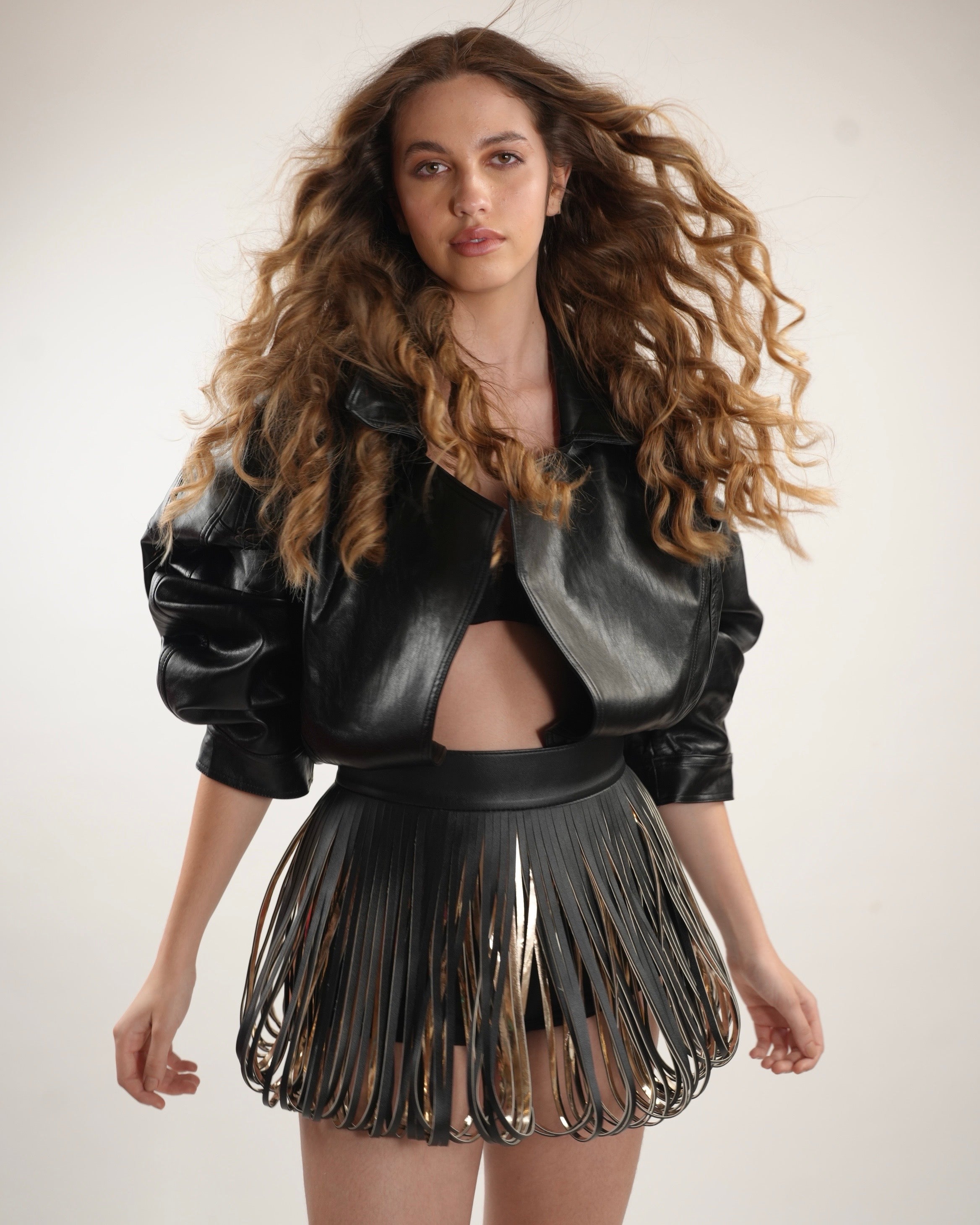 Scarlet Fringe Skirt