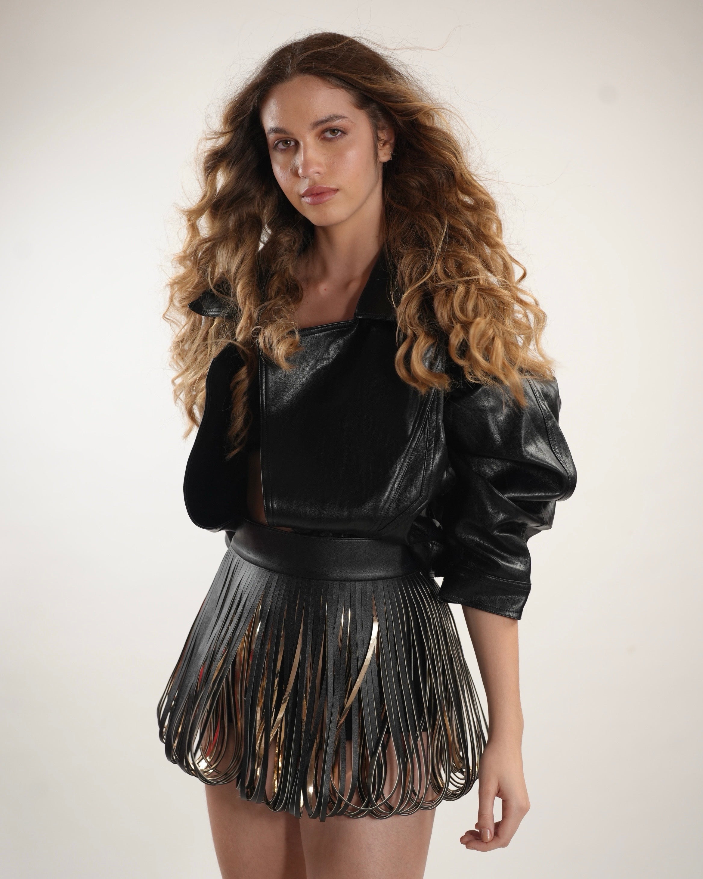 Scarlet Fringe Skirt