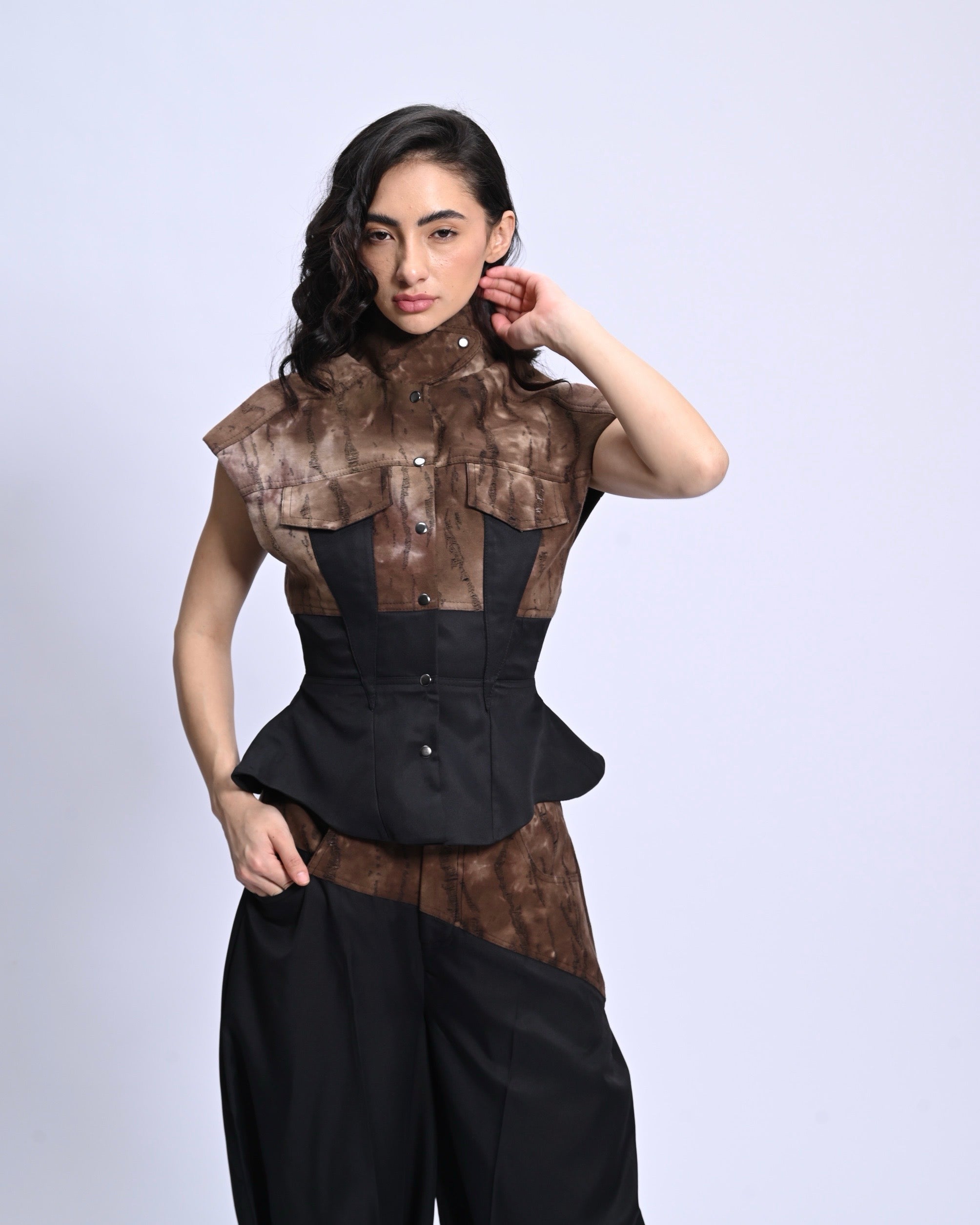 Umber Corset Shirt